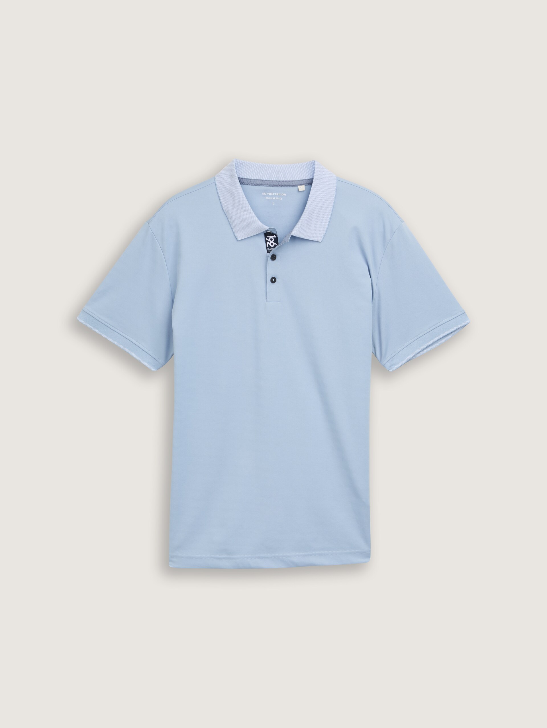 Basis jersey poloshirt - light powder blue
