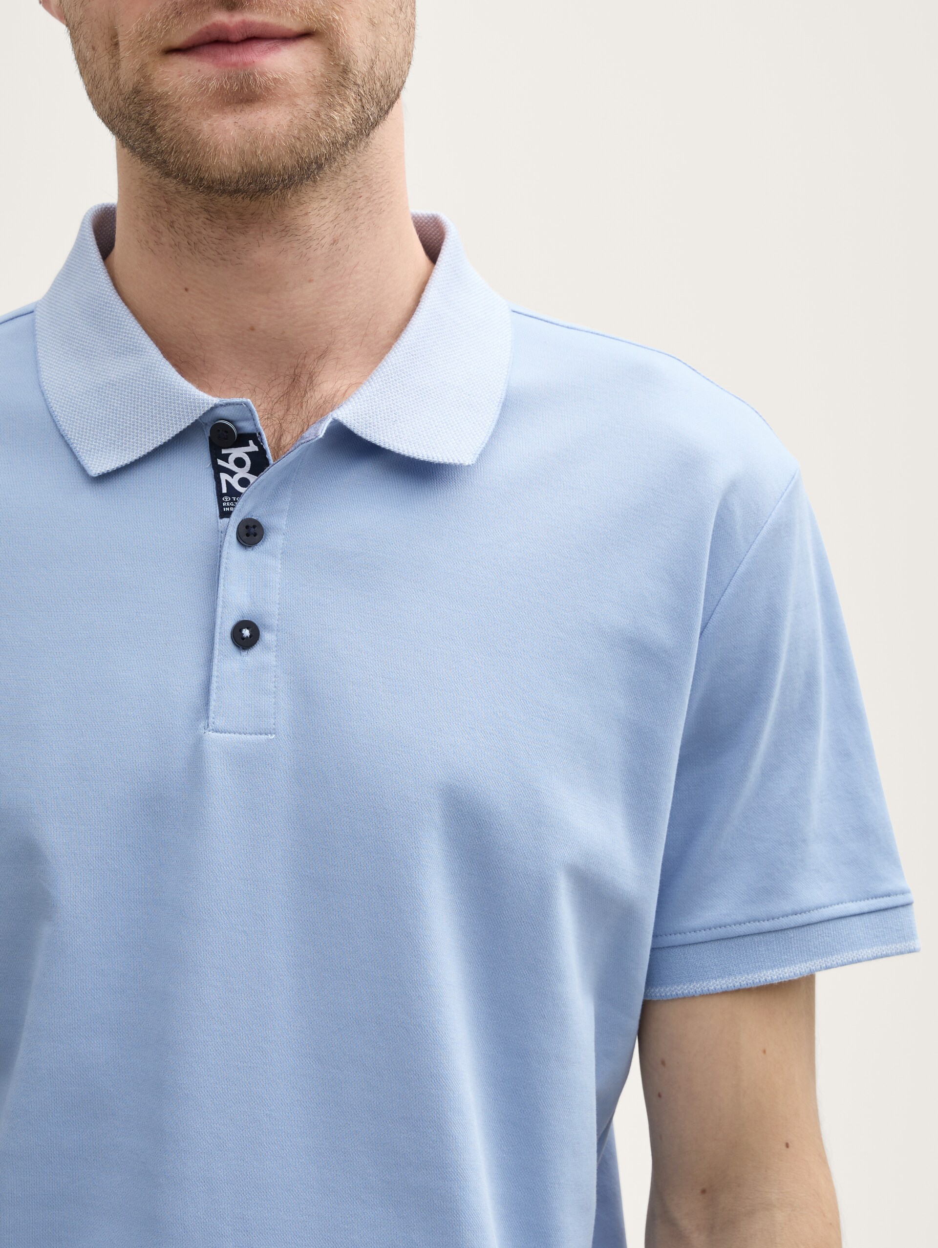 Basis jersey poloshirt - light powder blue