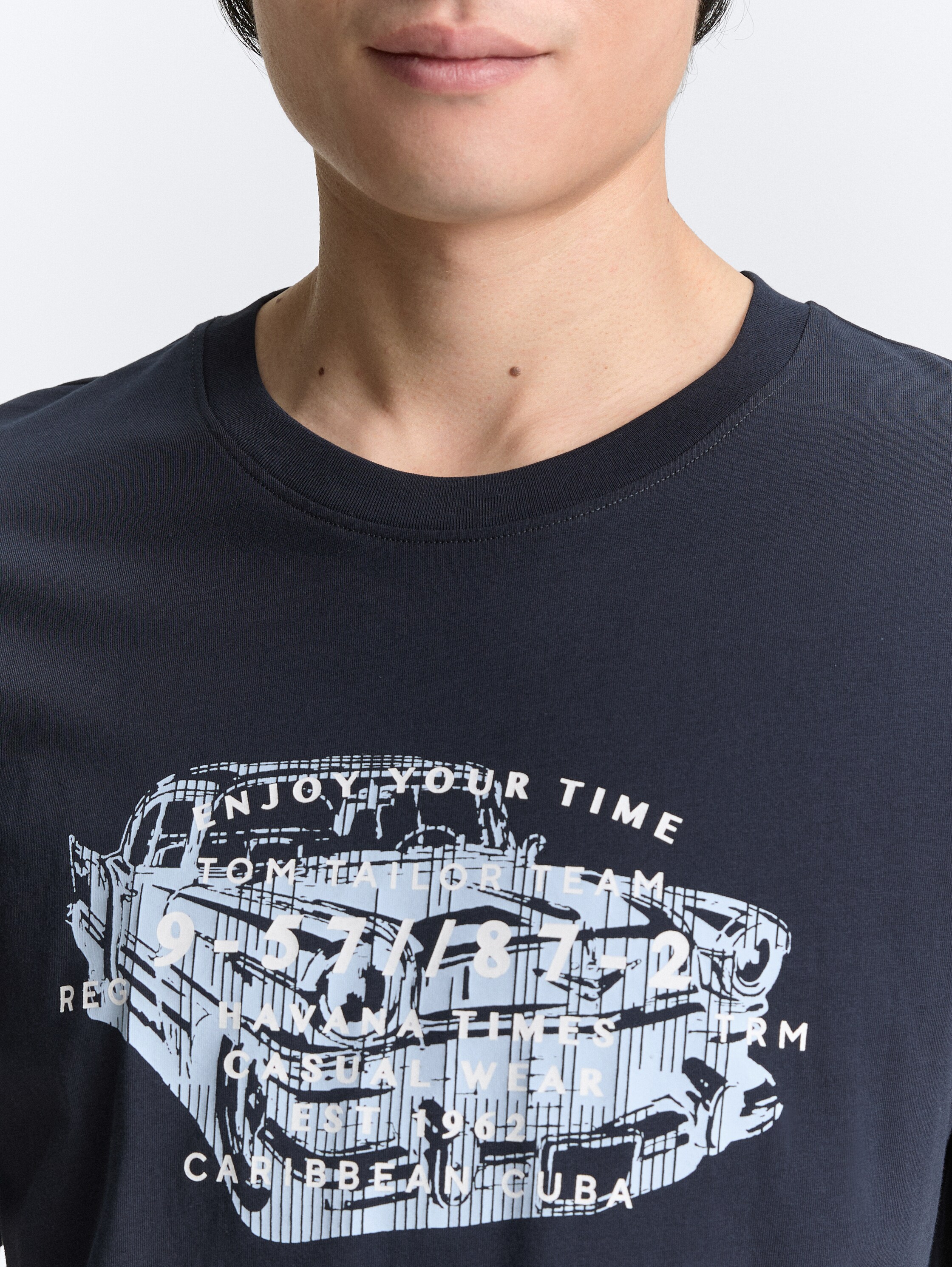 T-Shirt mit Print - sky_captain_blue_1 - 