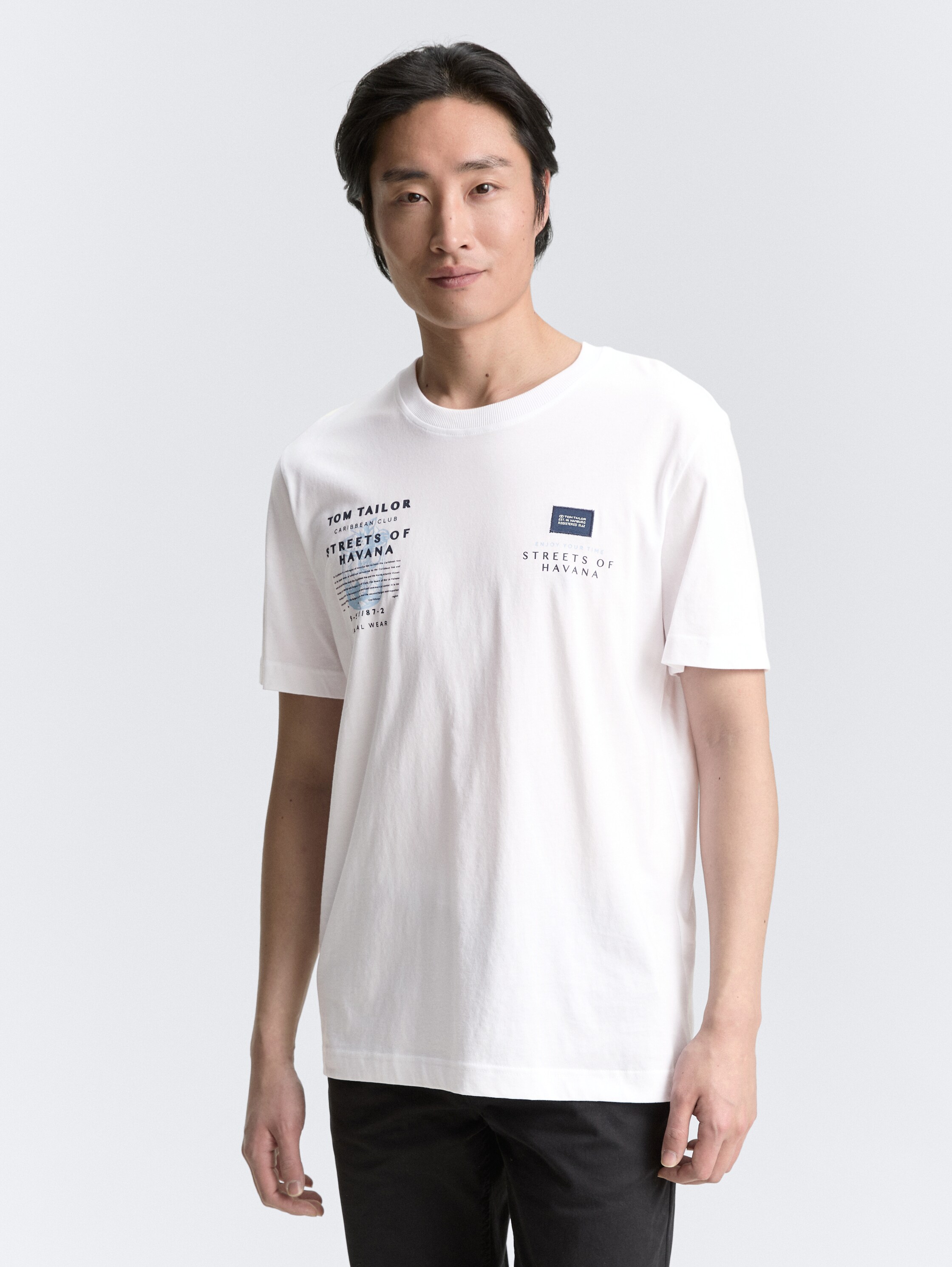 T-Shirt mit Print - white - 