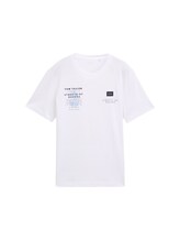 Ausgewählt, T-Shirt mit Print von Tom Tailor, weiß