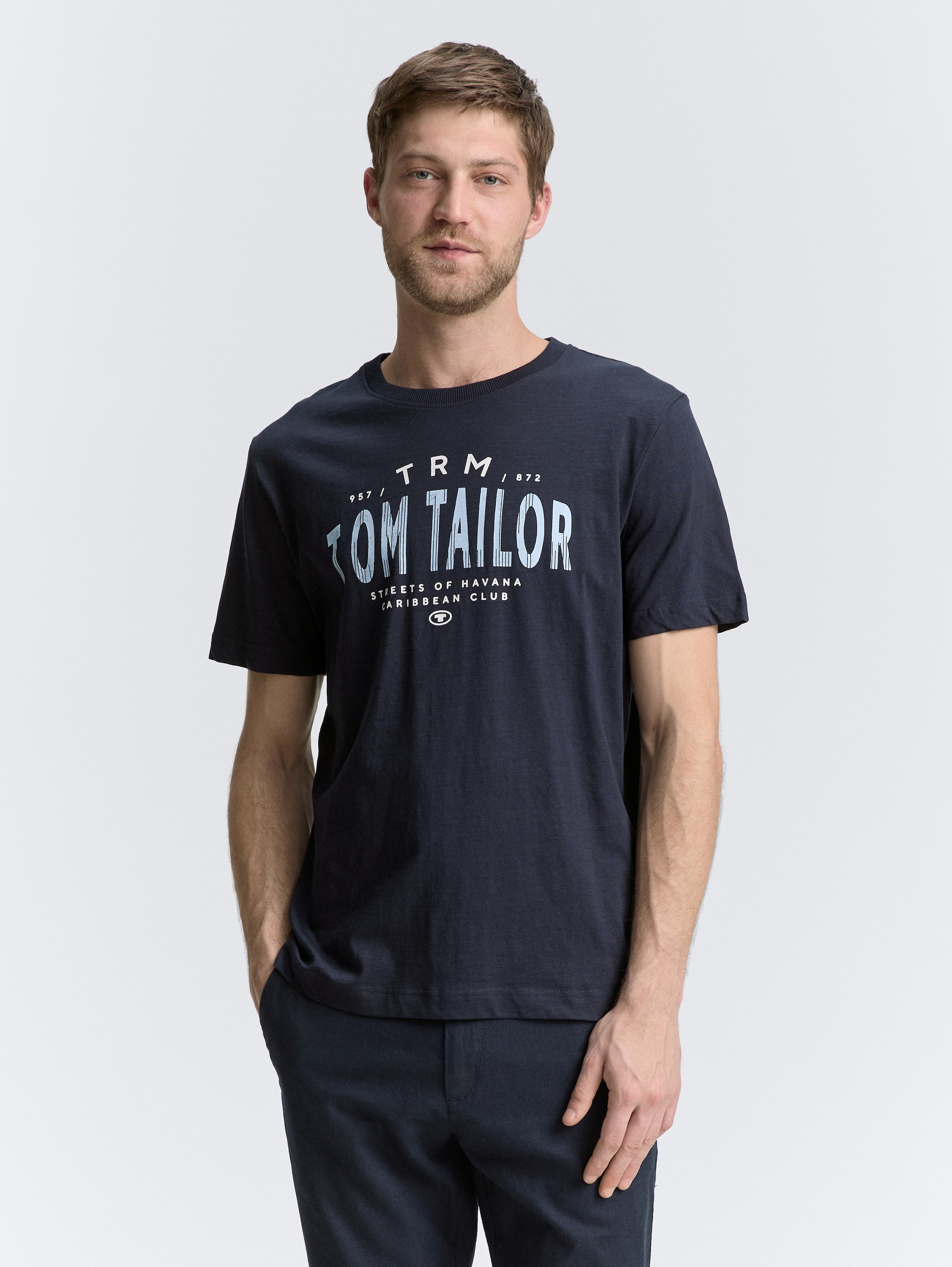 T-Shirt mit Logo-Print - sky_captain_blue_1 - 