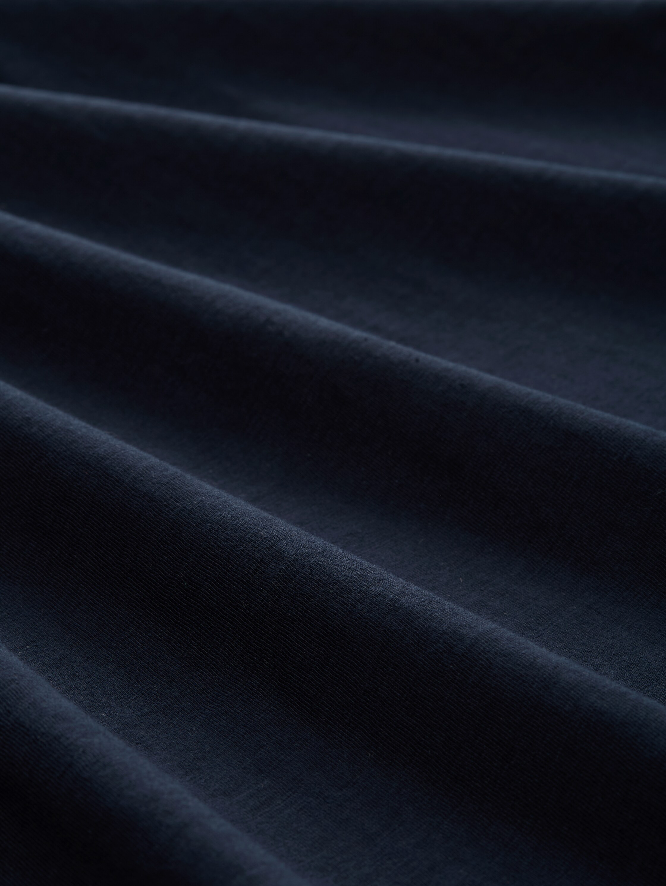 Basic T-Shirt in Melange-Optik - sky captain blue - Material-Ansicht