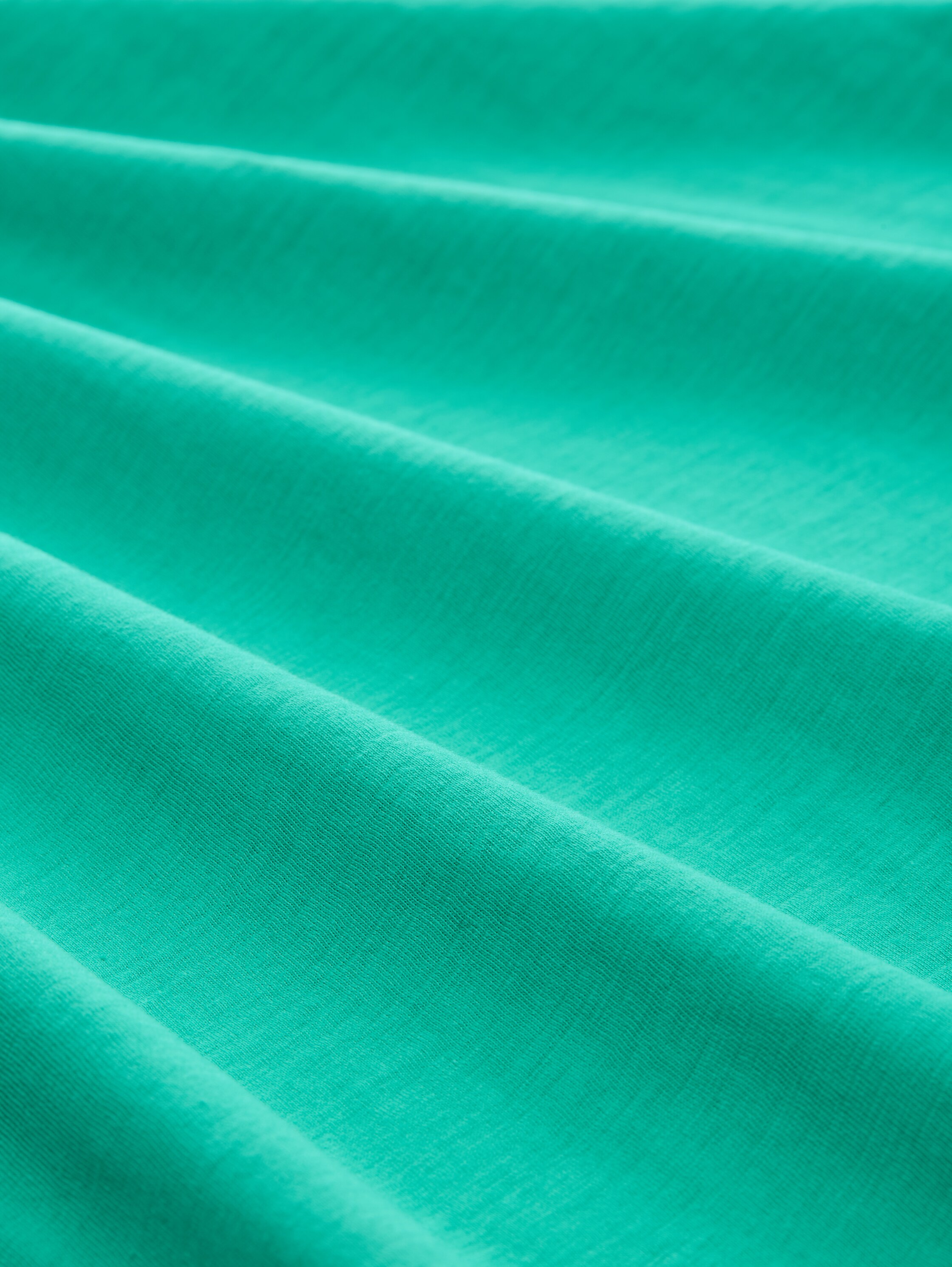 Basic T-Shirt in Melange-Optik - peacock_green_1 - 