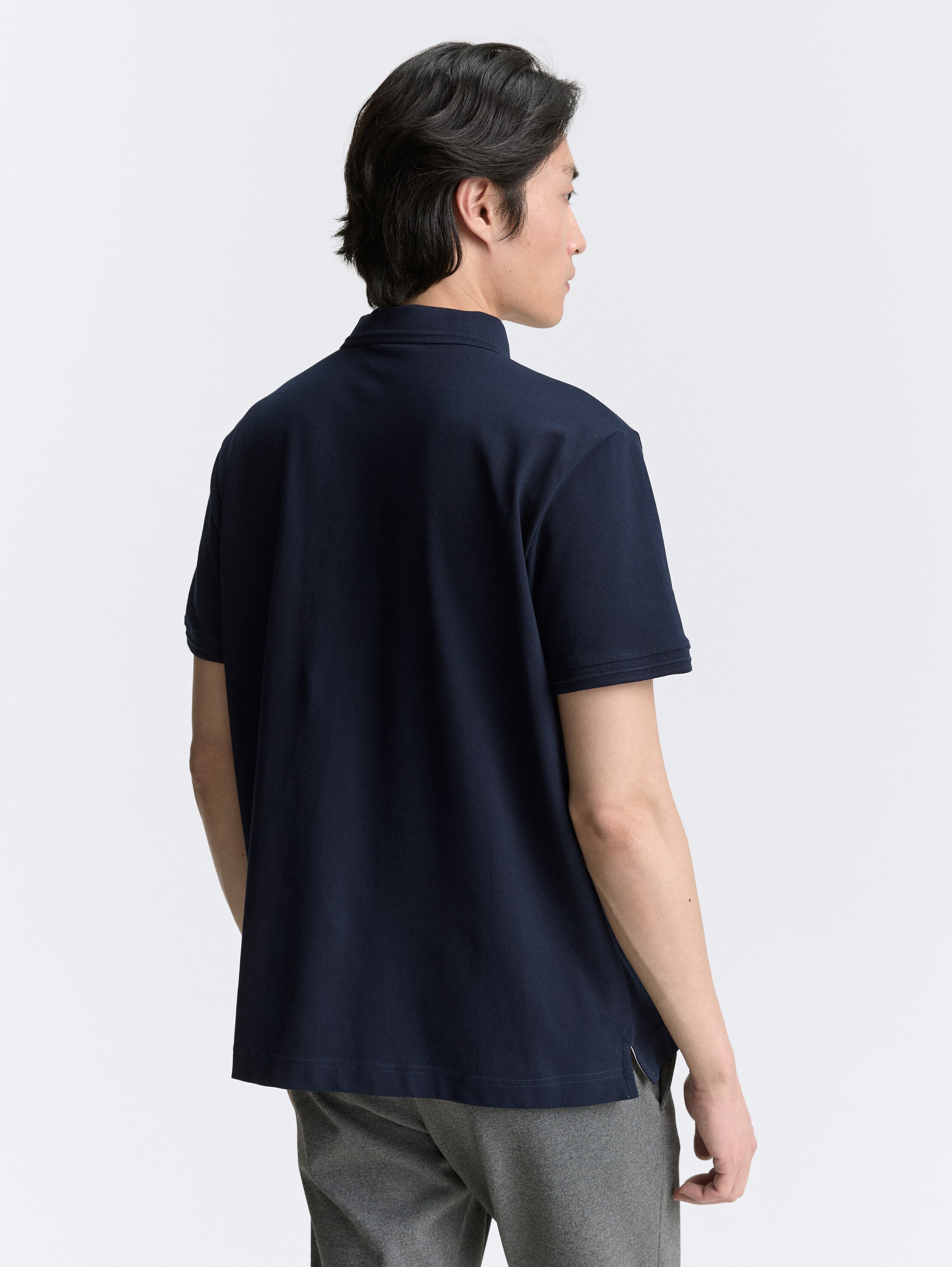 Piqué Poloshirt mit Stretch - sky_captain_blue_1 - 
