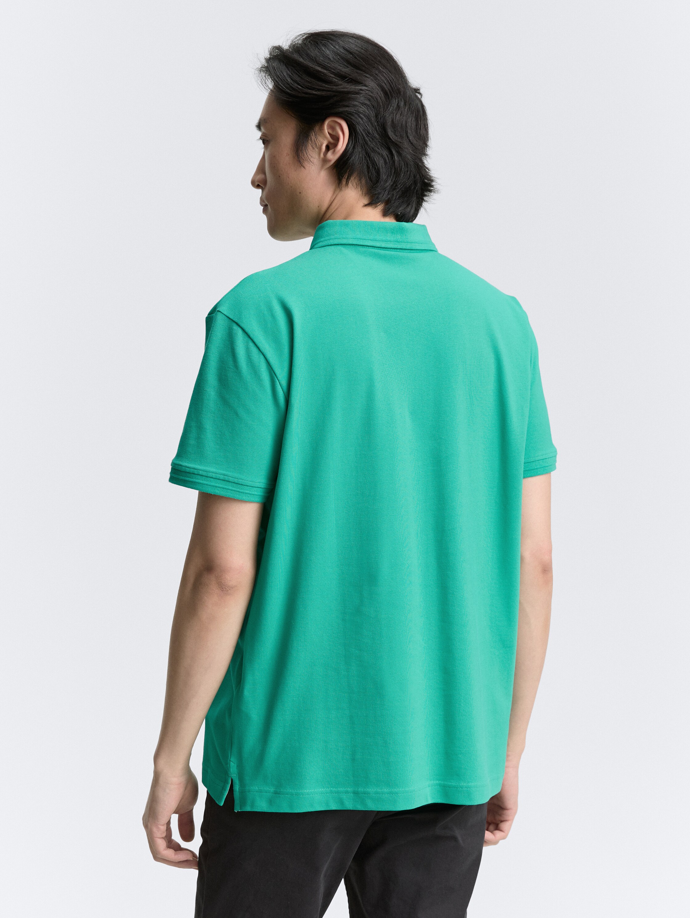 Piqué Poloshirt mit Stretch - peacock_green_1 - 