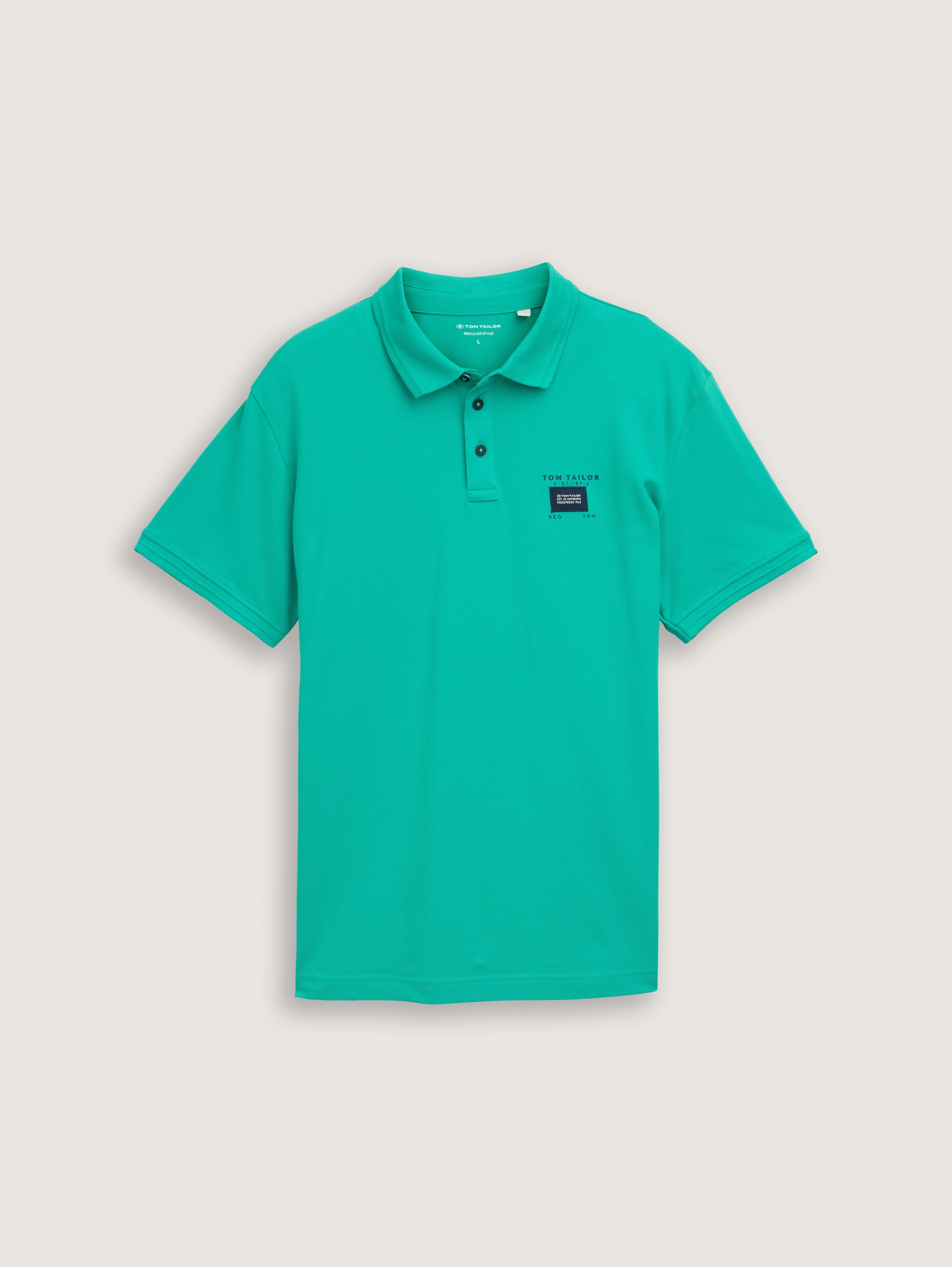 Piqué Poloshirt mit Stretch - peacock_green_1 - 