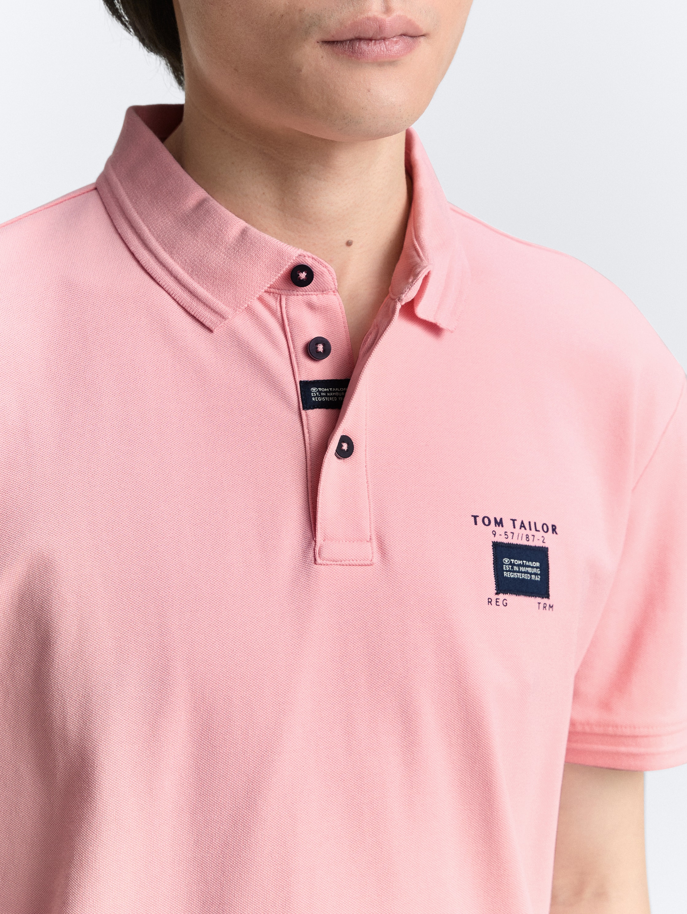 Piqué Poloshirt mit Stretch - blush_pink - 