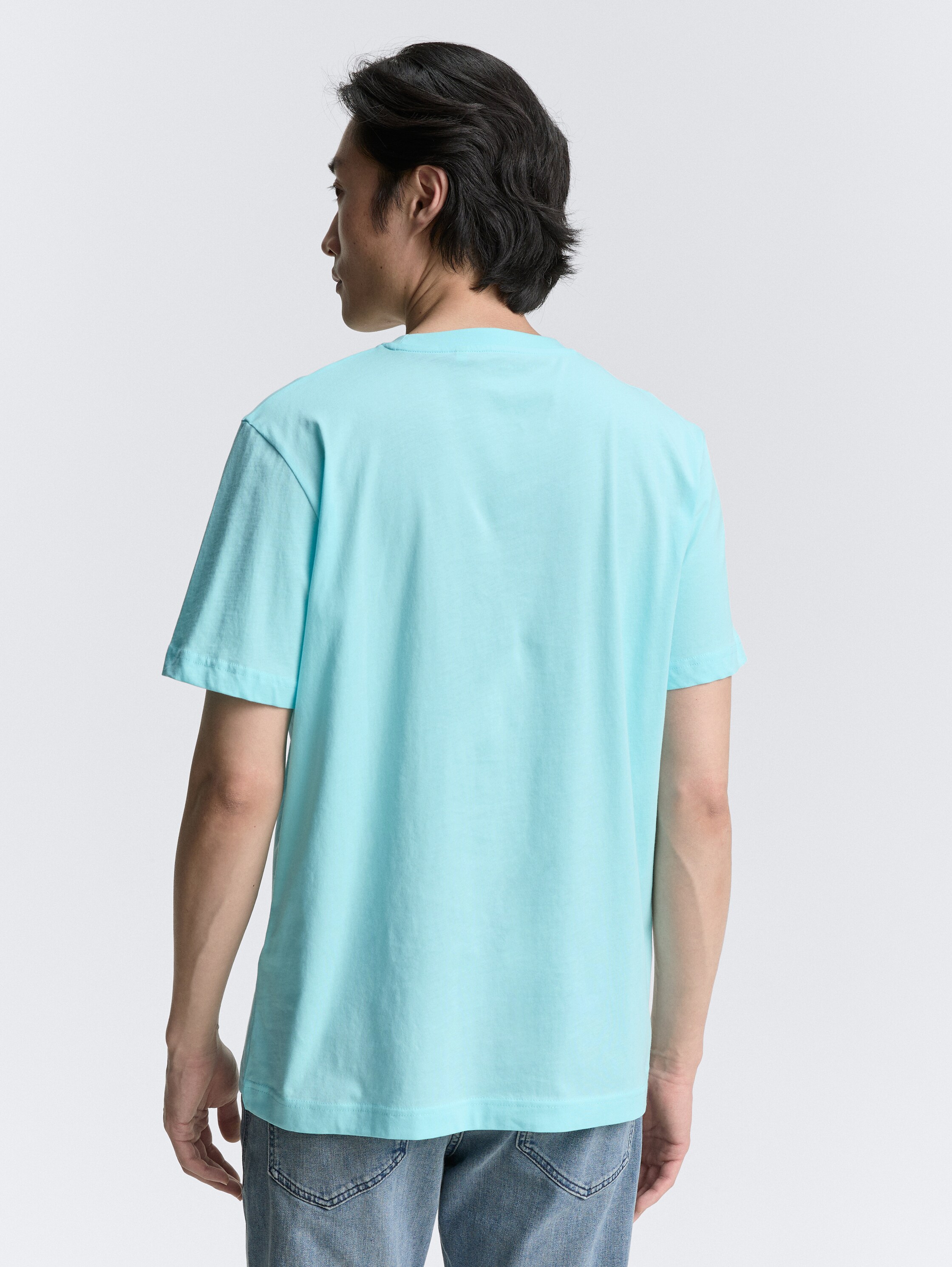 T-Shirt mit Logo-Print - caribbean_turquoise - 