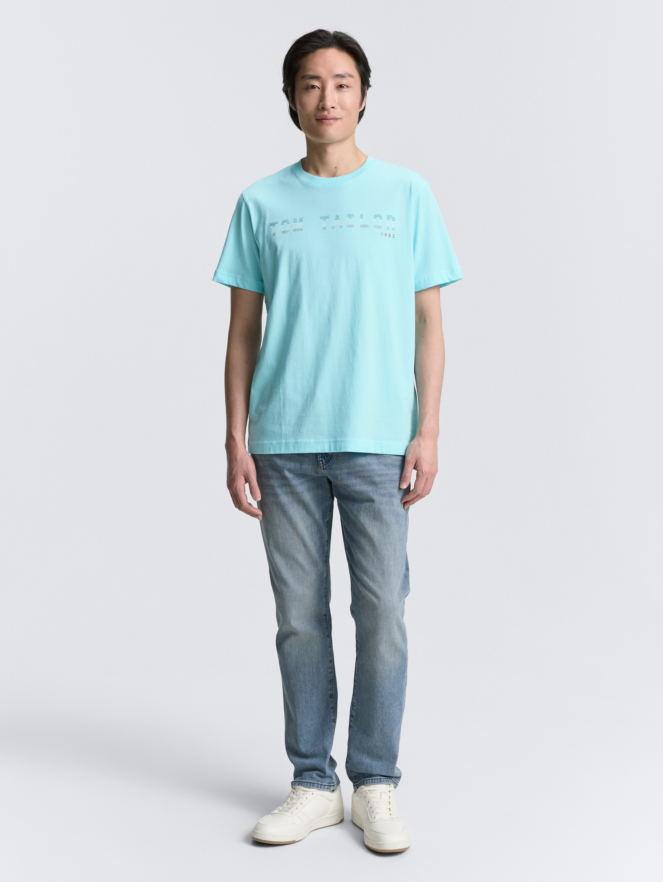 T-Shirt mit Logo-Print - caribbean_turquoise - 