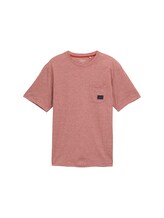 Selected, T-shirt with breast pocket by Tom Tailor, red