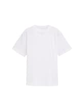 Ausgewählt, Basic T-Shirt mit Struktur von Tom Tailor, weiß