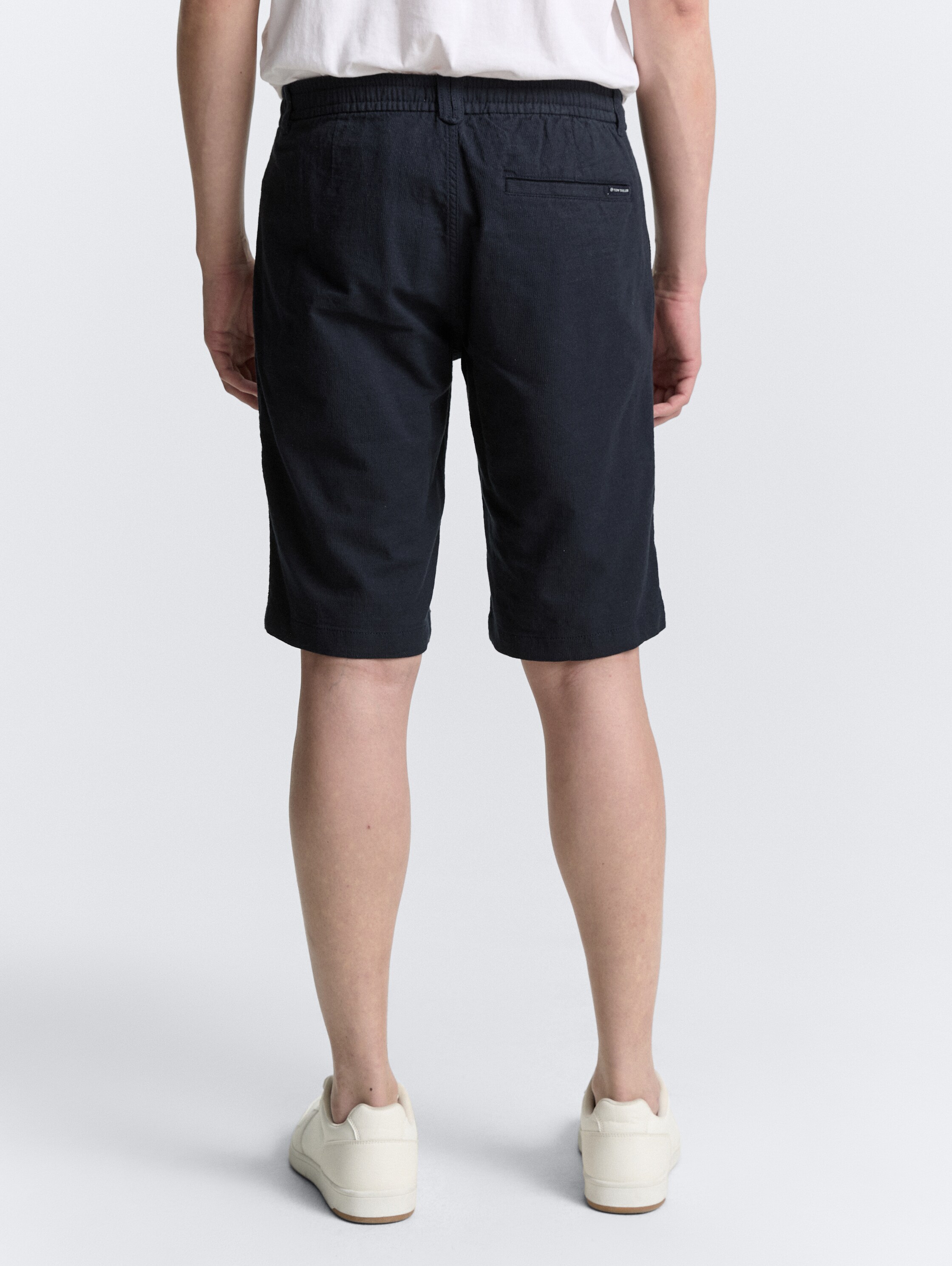 Korte broek met normale pasvorm en linnen - sky_captain_blue_1 - 