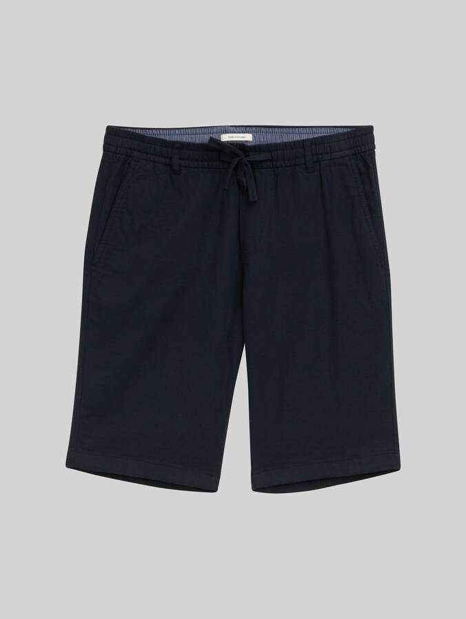 Korte broek met normale pasvorm en linnen door Men, sky captain blue
