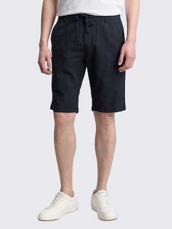Regular Fit Shorts mit Leinenanteil von Men, sky captain blue