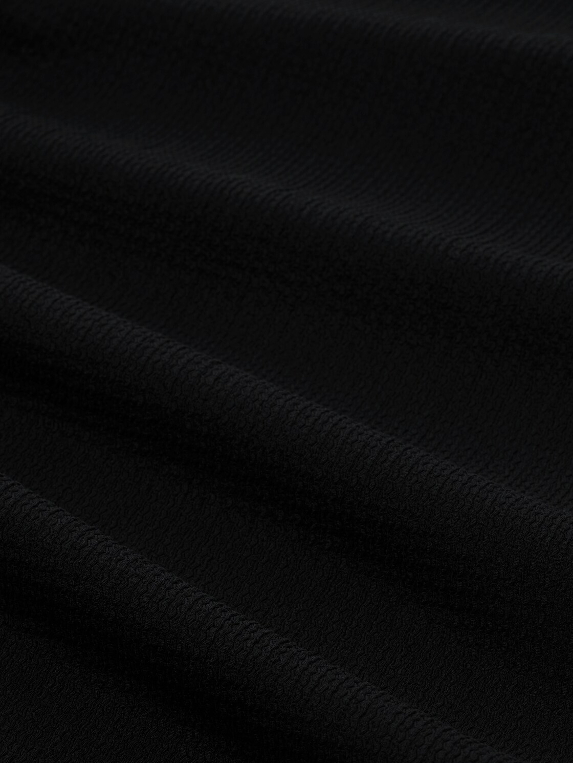 High Waist Culotte Hose mit Bindegürtel - deep black - Material-Ansicht