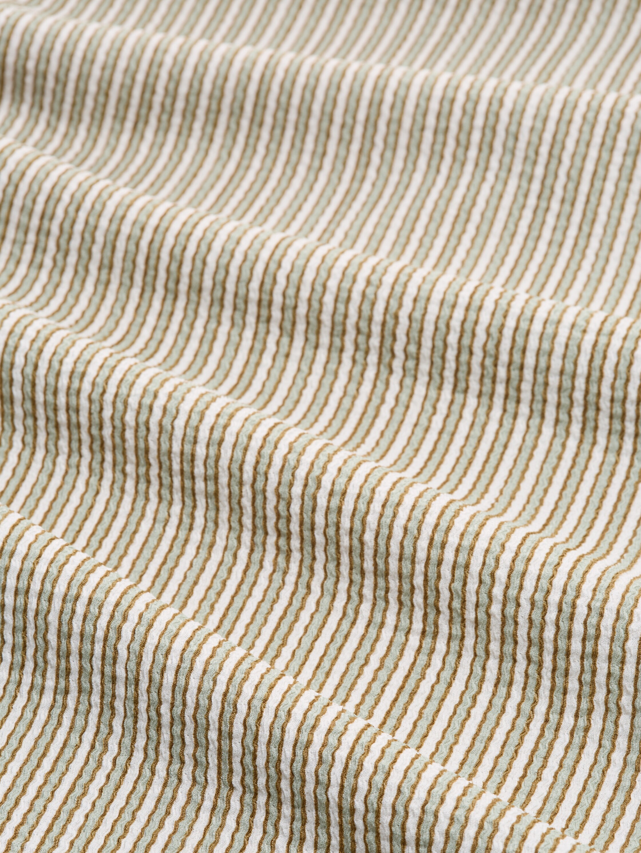 High Waist Culotte Hose mit Bindegürtel - vertical_green_white_stripe - 