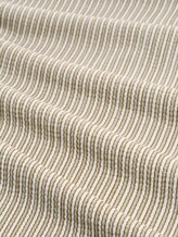 High Waist Culotte Hose mit Bindegürtel - vertical green white stripe - Material-Ansicht