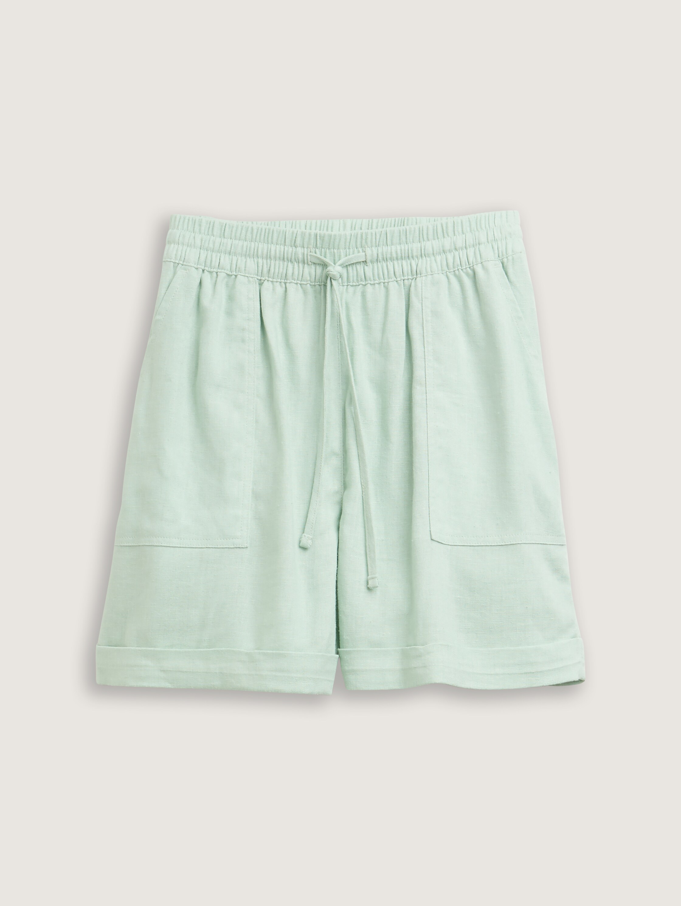 Relaxed Shorts mit Leinenanteil - fresh_mint_green - 