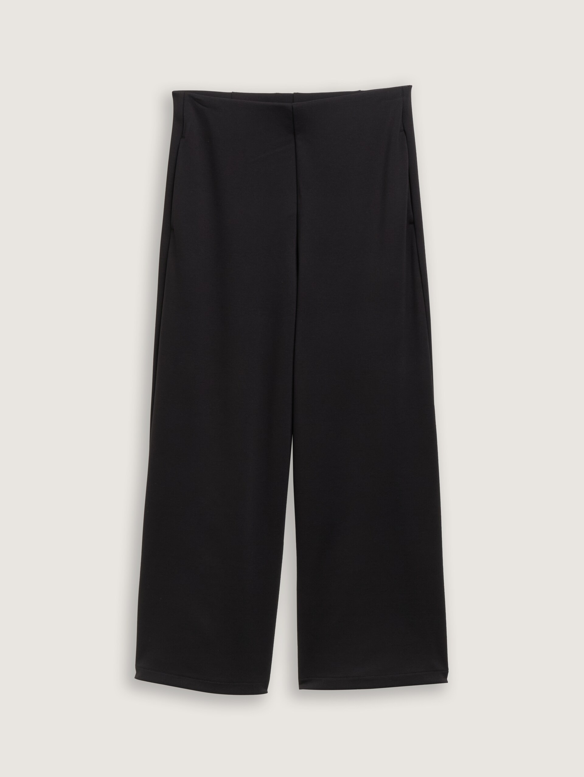 High Waist Culotte Hose - deep black - Vorder-Produkt-Ansicht