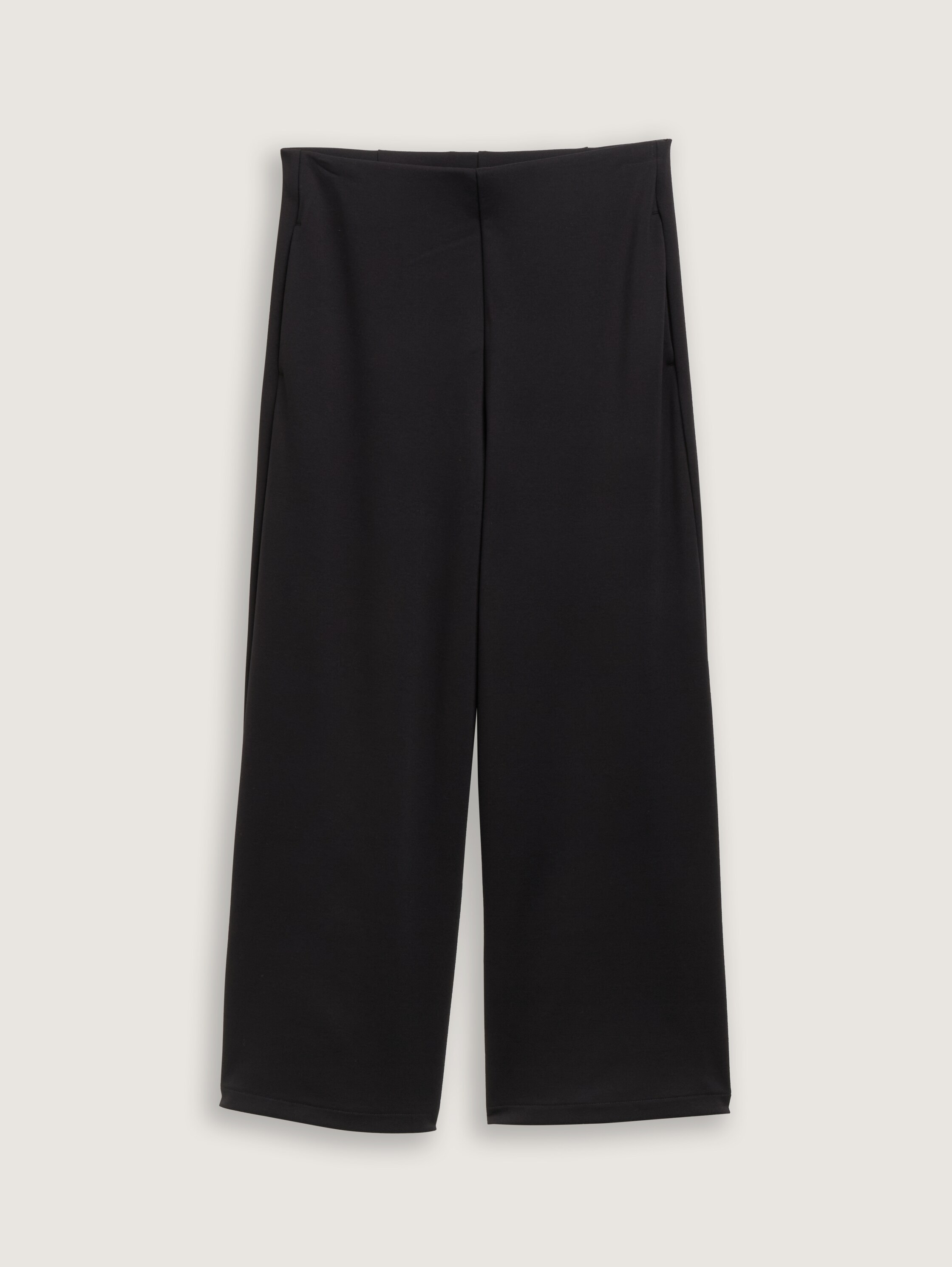 High Waist Culotte Hose - deep black - Vorder-Produkt-Ansicht