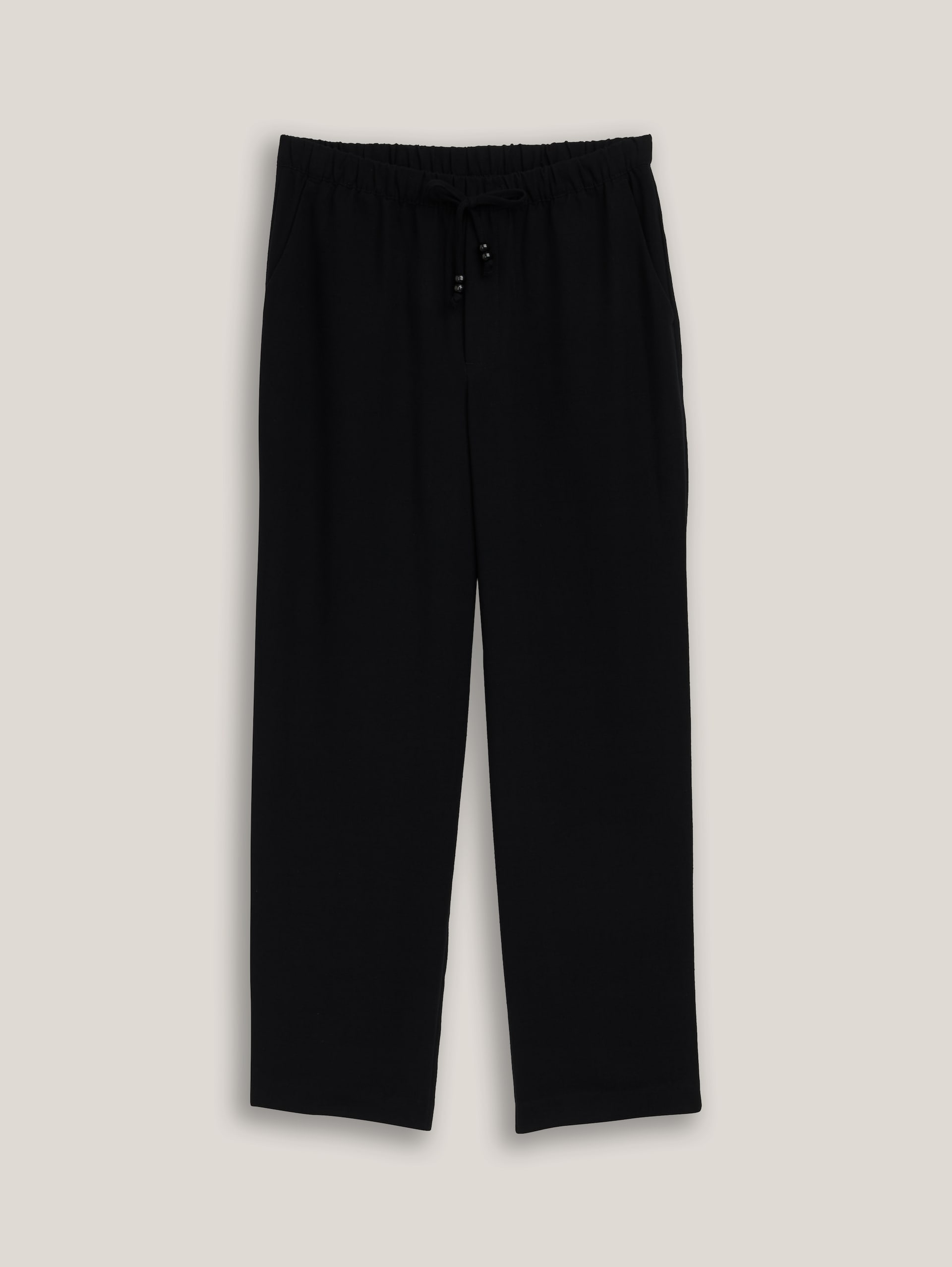 Cropped Loose Fit Hose - deep black - Vorder-Produkt-Ansicht