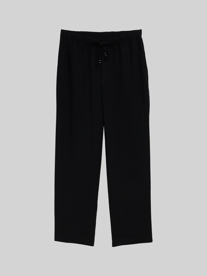 Pantalon cropped loose fit par Denim Female, deep black