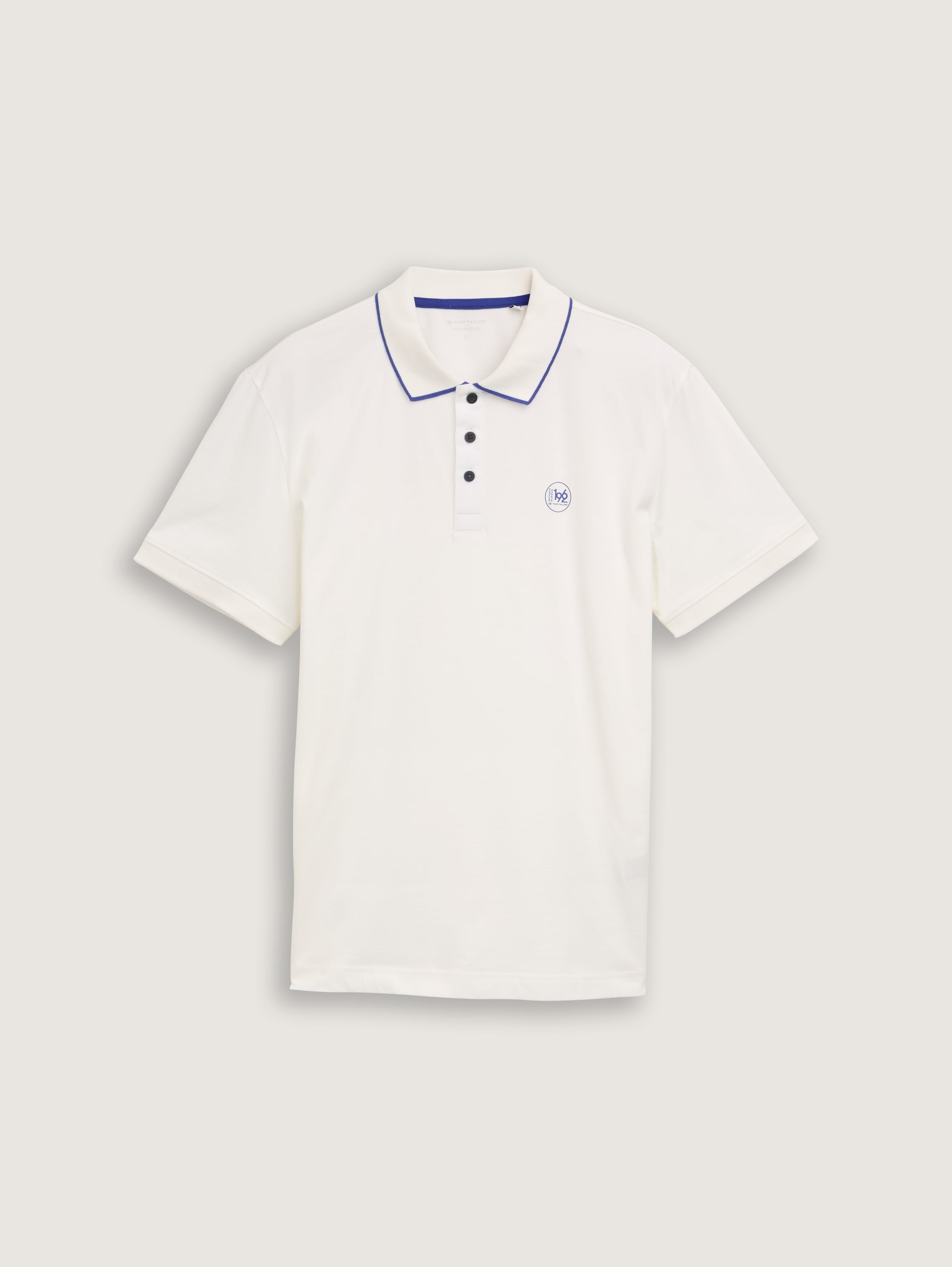 Piqué Poloshirt mit Print - off_white_1 - 