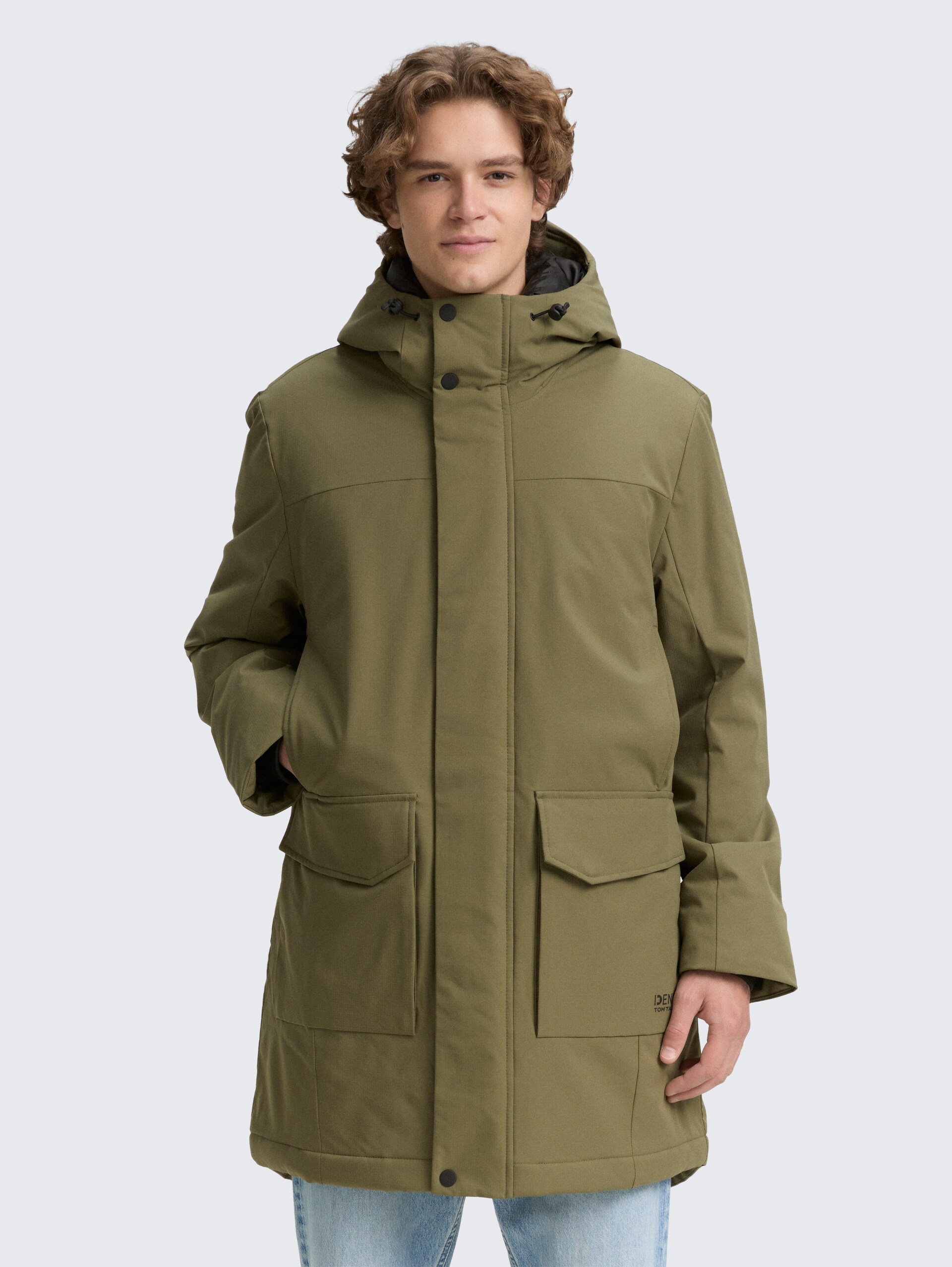 Parka mit wasserabweisender Funktion - jungle soil green - Model-Vorderansicht