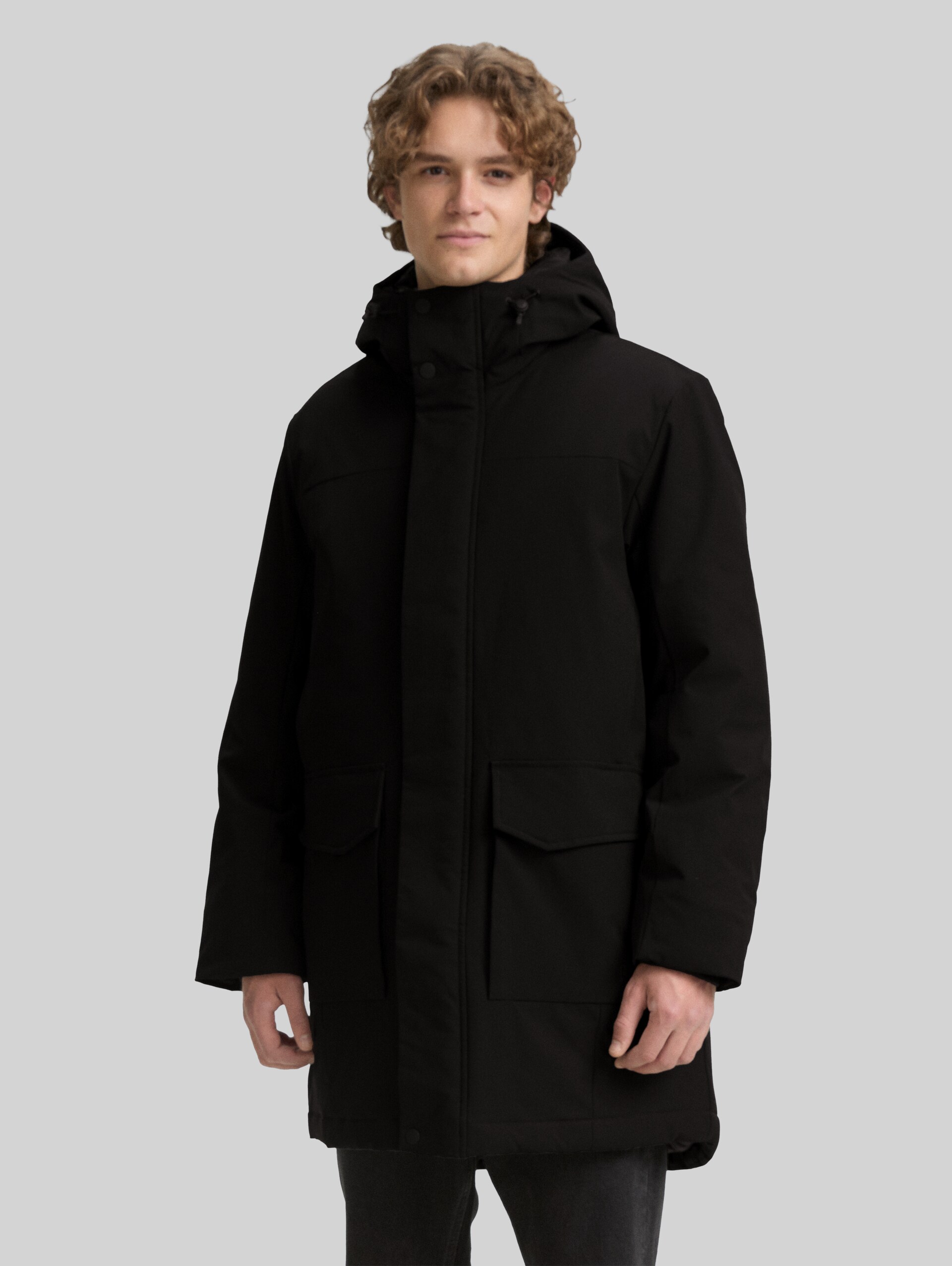 Parka mit wasserabweisender Funktion - Black - Model-Vorderansicht
