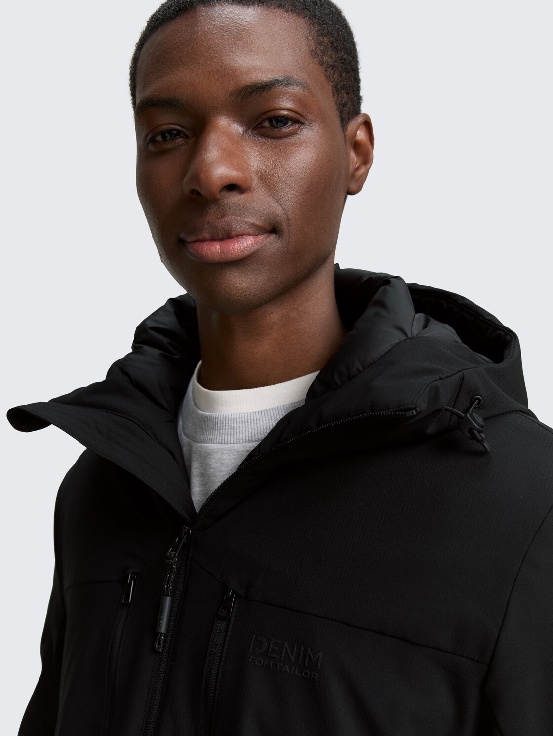 Jacke mit wasserabweisender Funktion - Black - Detail-Model-Ansicht