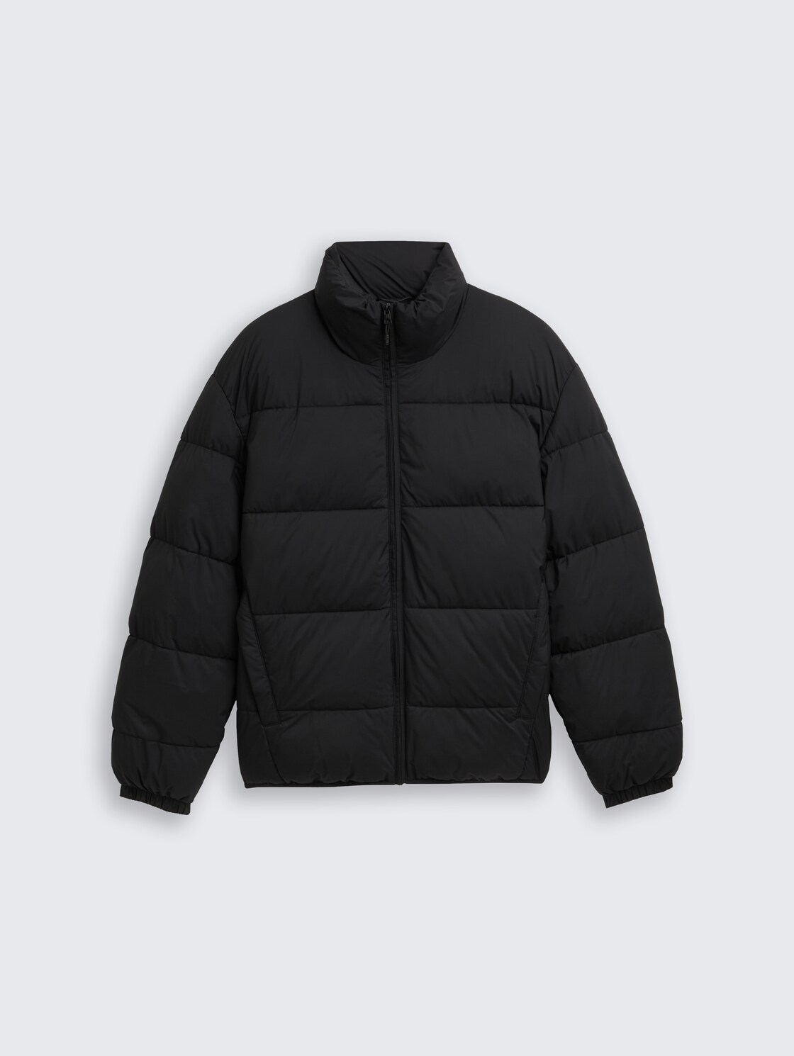 Lightweight Pufferjacke mit Stehkragen - Black - Vorder-Produkt-Ansicht