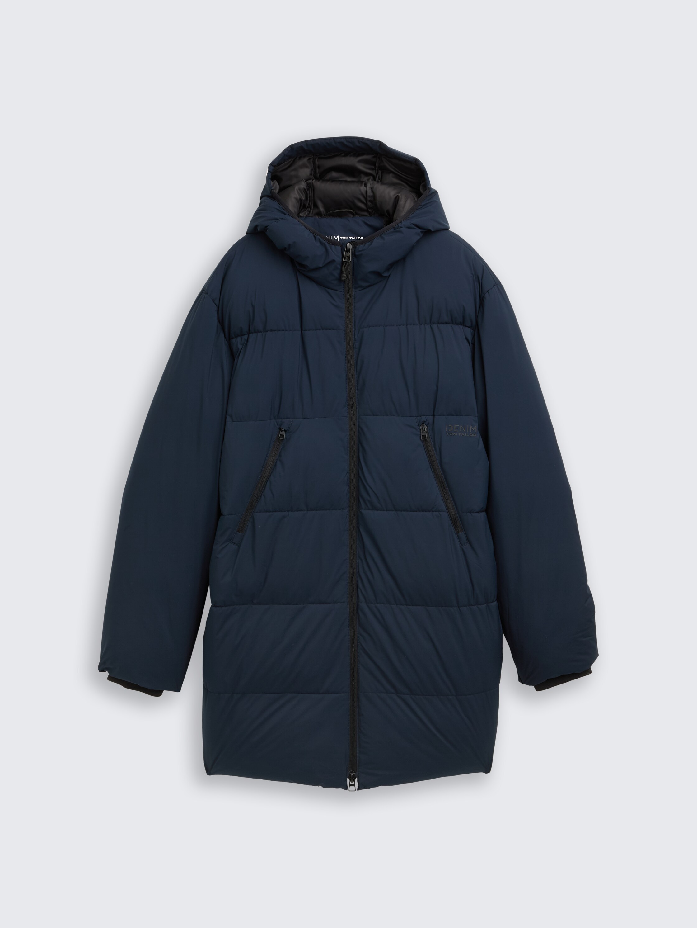 Puffer Parka mit Kapuze - blau - Vorder-Produkt-Ansicht