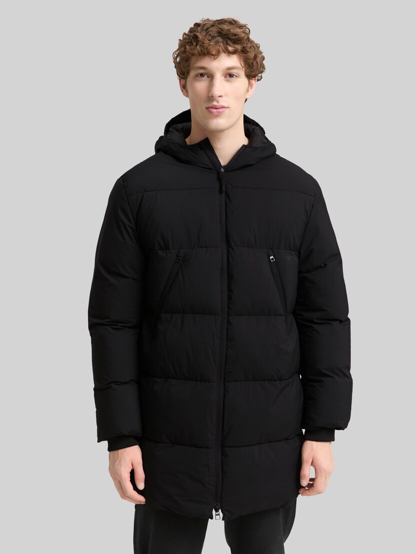 Puffer Parka mit Kapuze von Denim Male, Black