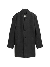 Not Selected, Wool coat with stand-up collar by , grey