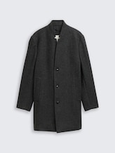 Manteau de laine - grey big herringbone optic - Vue de face du produit