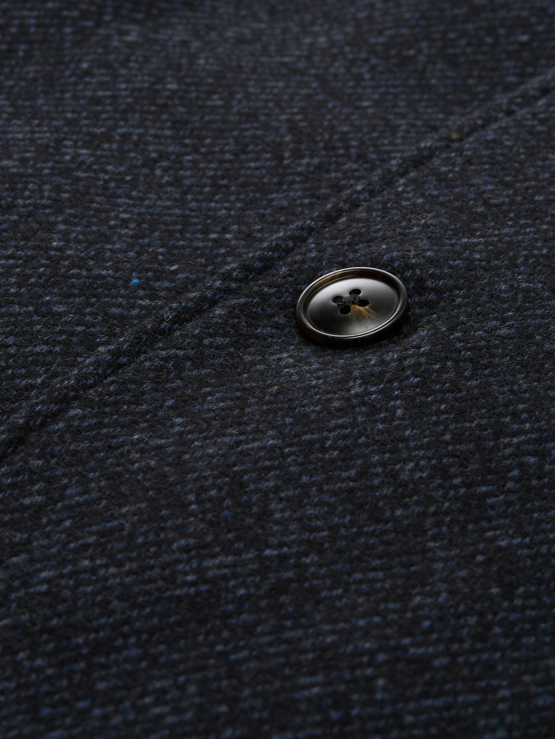 Wollmantel mit Stehkragen - black navy twill - Produkt-Detail-Ansicht