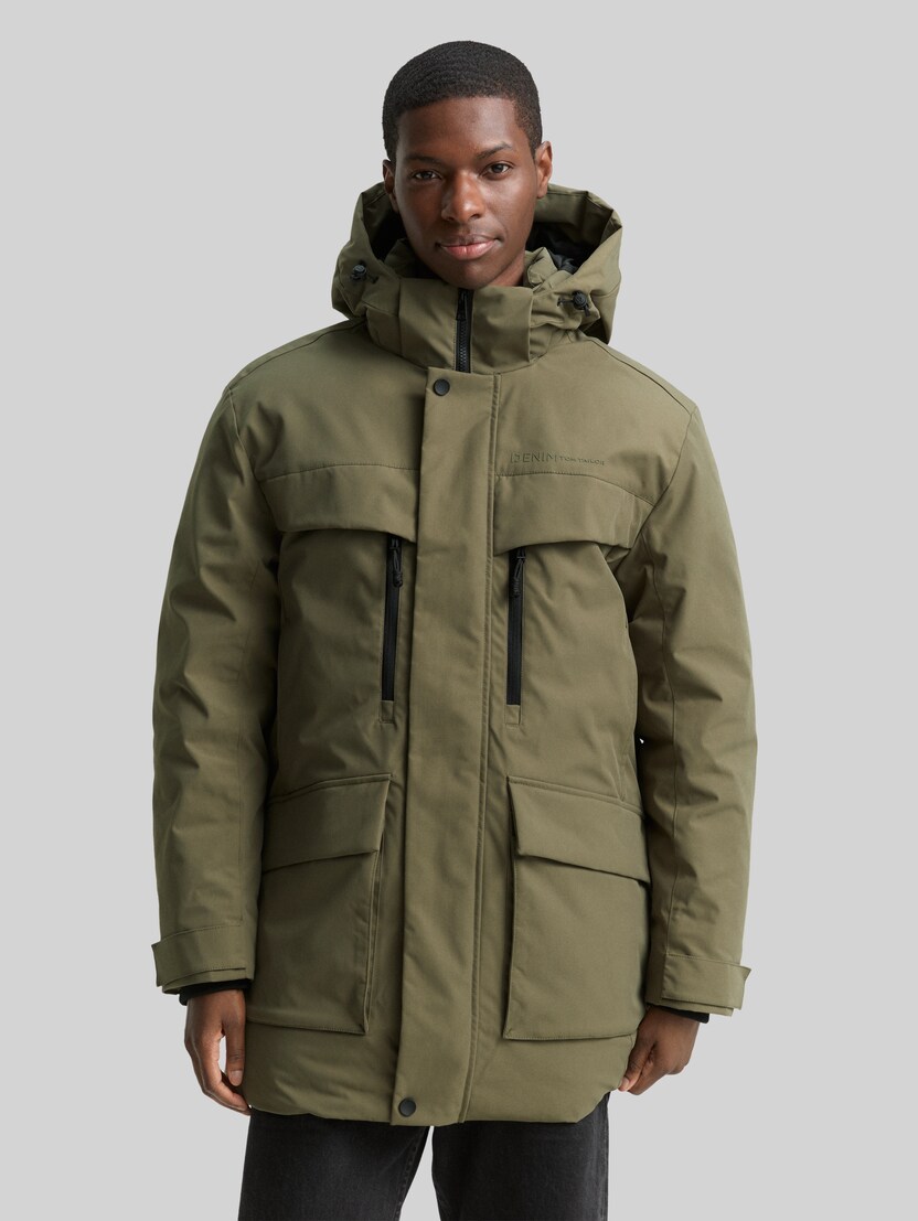 Arctic Parka mit abnehmbarer Kapuze von Denim Male, jungle soil green