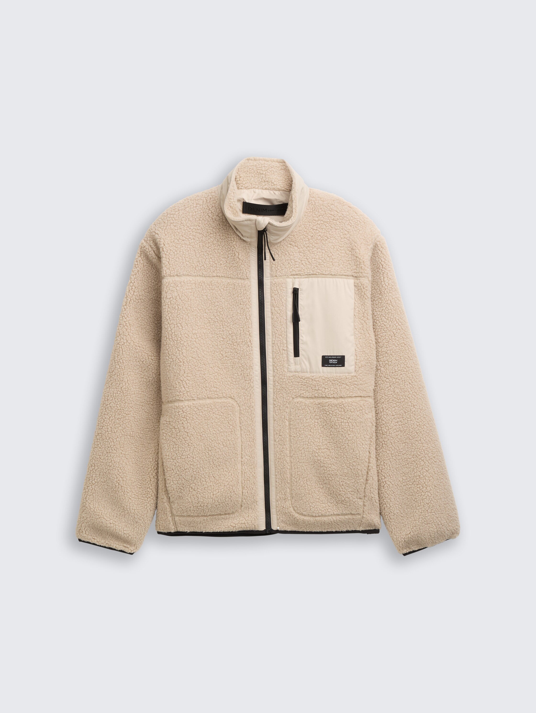 Teddy Jacke mit Stehkragen - cashew_beige - 