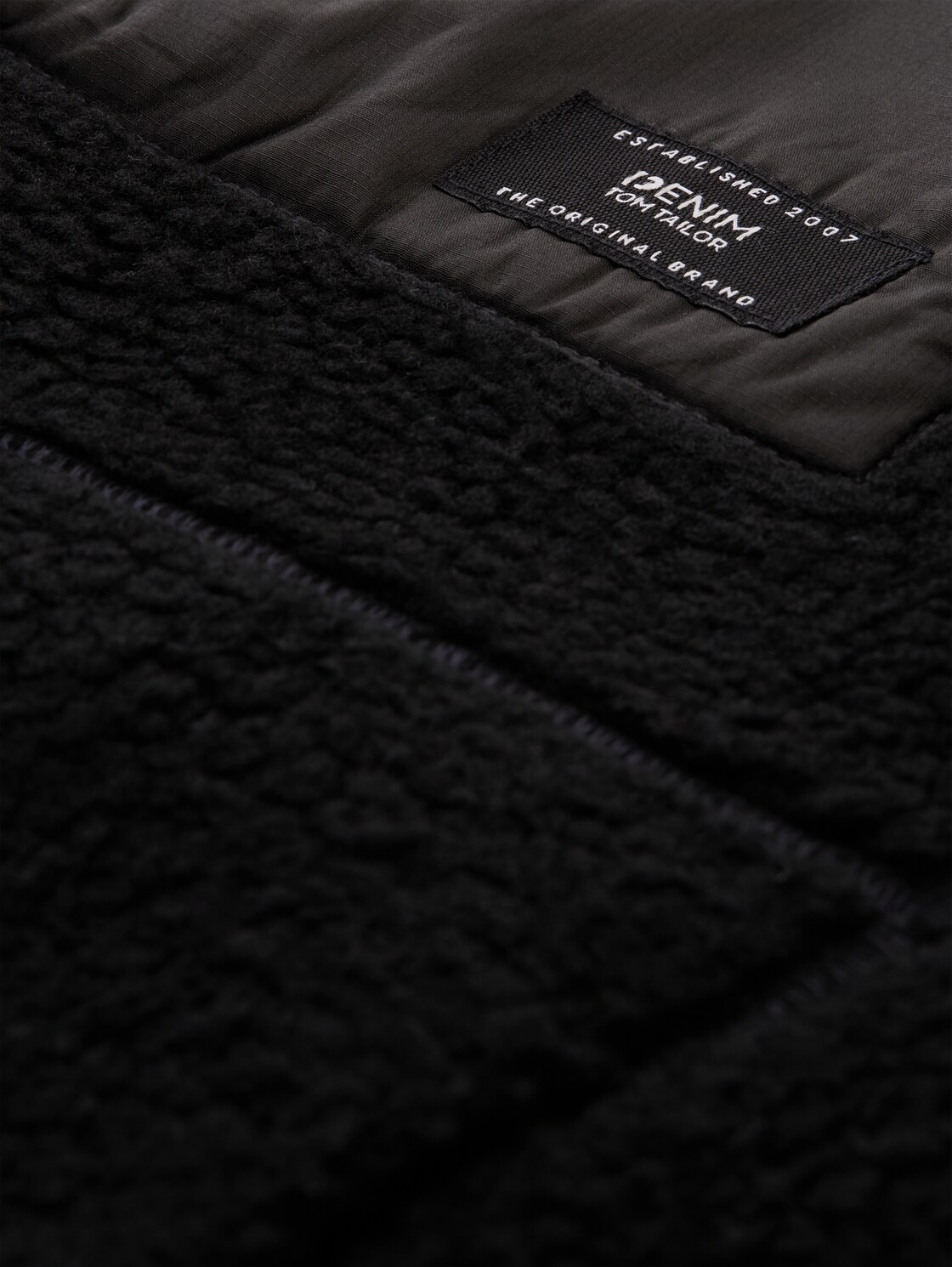 Teddy Jacke mit Stehkragen - Black - Produkt-Detail-Ansicht