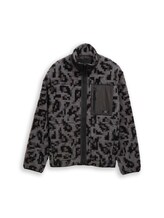 Ausgewählt, Teddy Jacke mit Stehkragen von Tom Tailor, grau