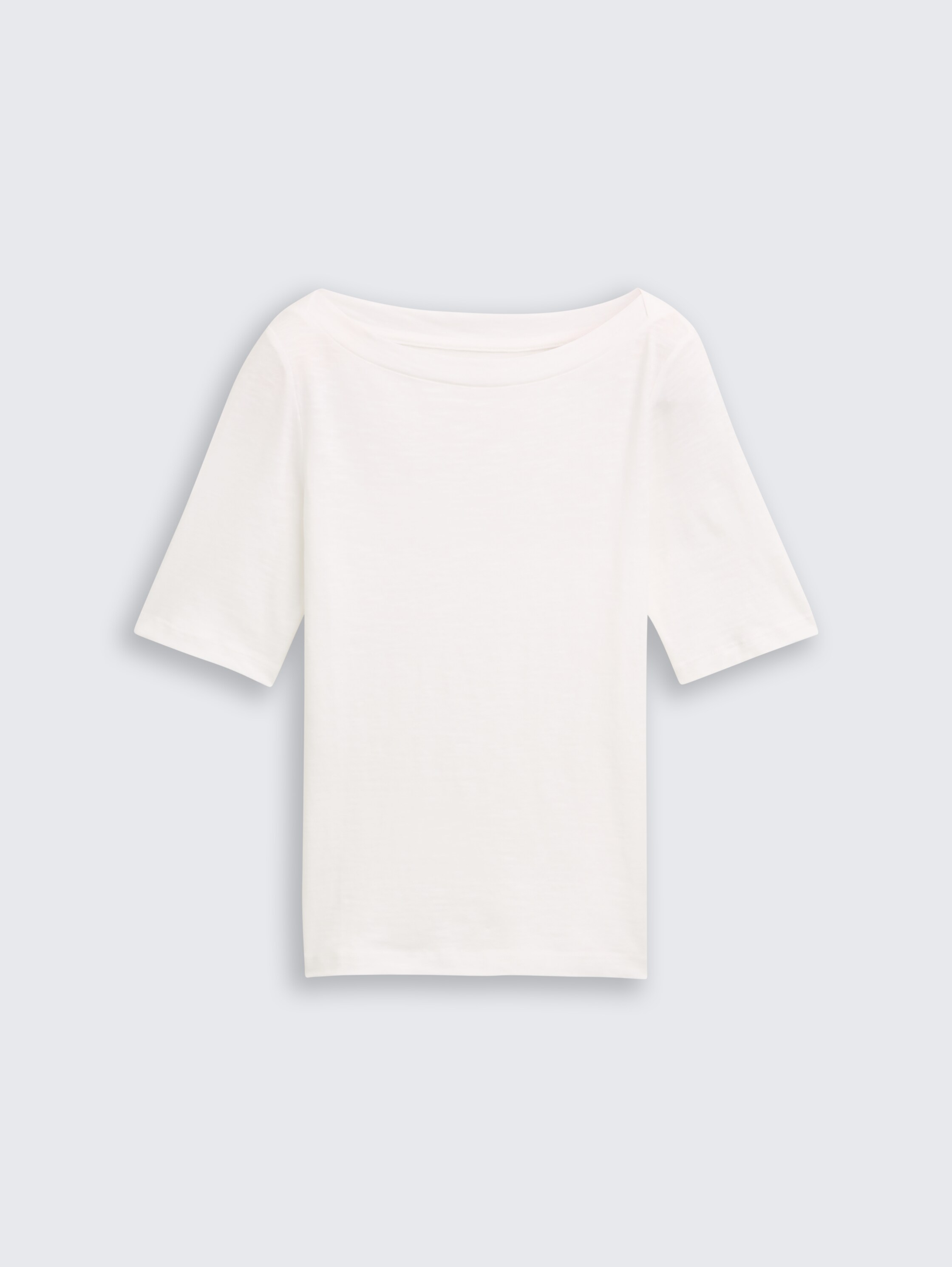 T-Shirt mit U-Boot-Ausschnitt - whisper_white - 