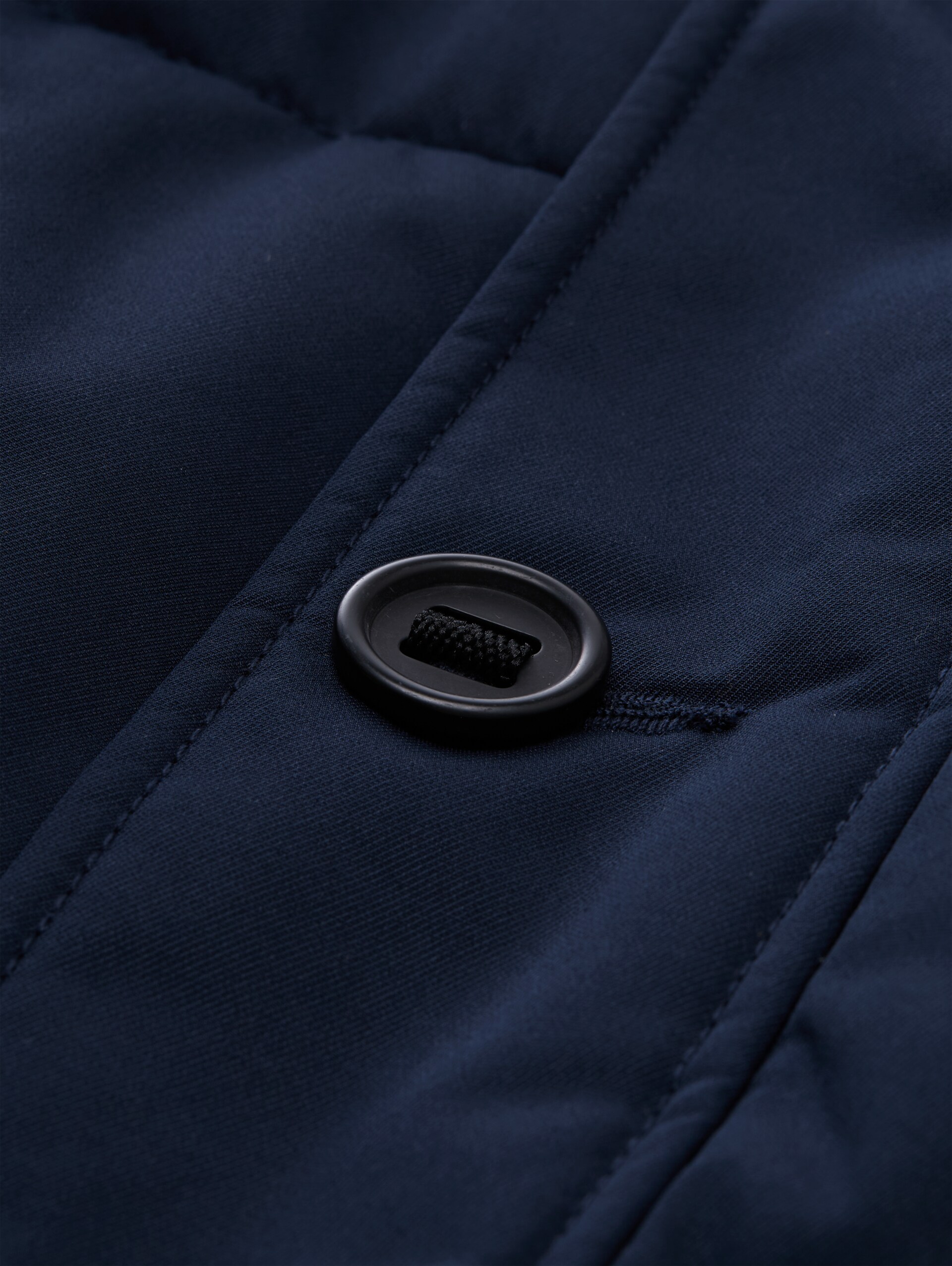 Puffer jacket with detachable hood - sky captain blue - Product detail view