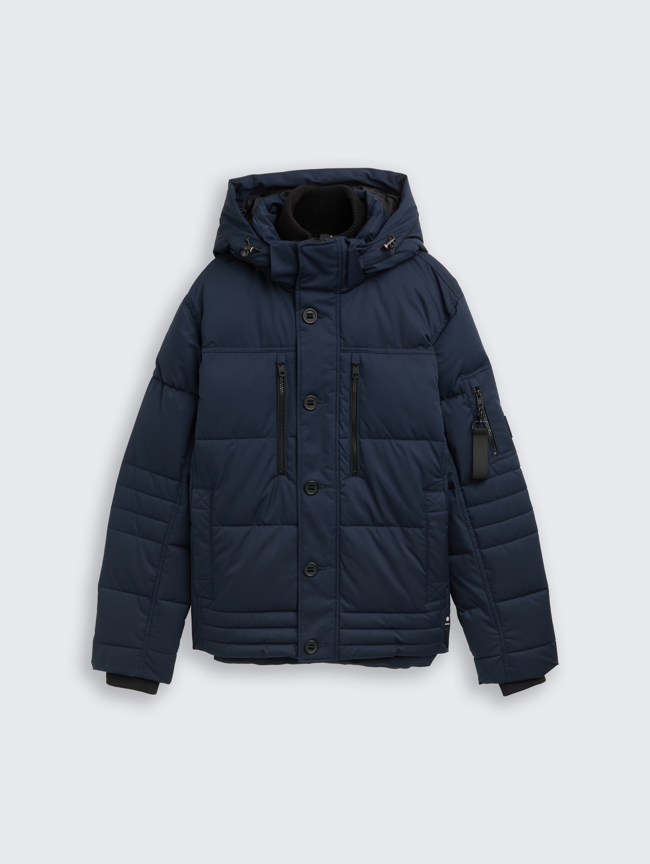 Puffer-Jacke mit abnehmbarer Kapuze - sky_captain_blue_1 - 