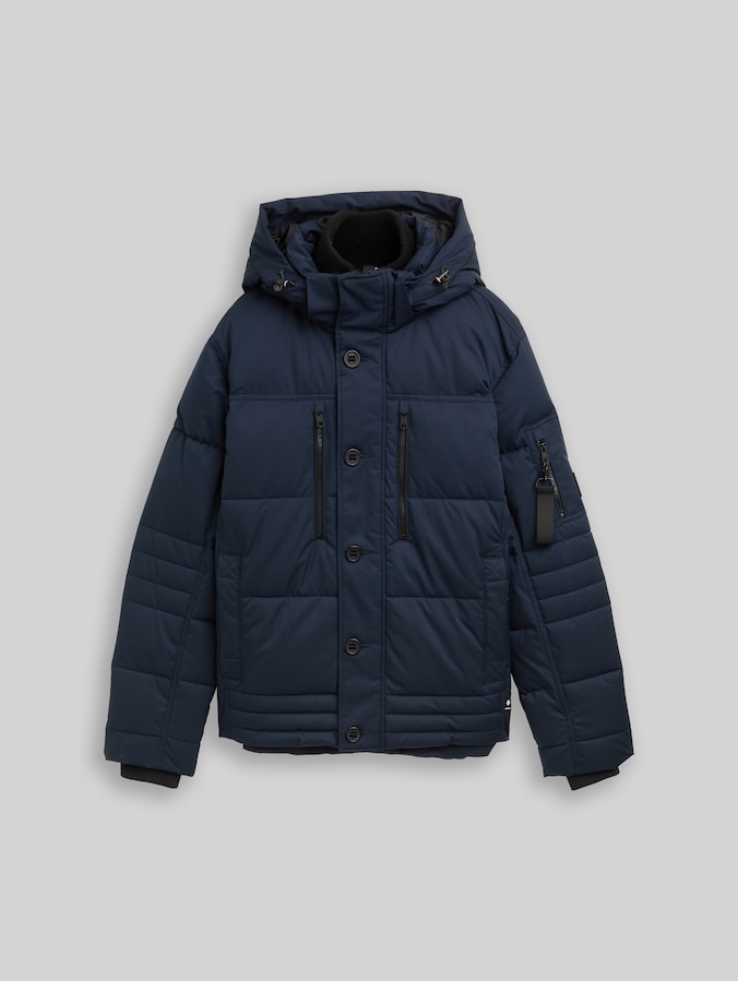 Puffer-Jacke mit abnehmbarer Kapuze von Men, sky captain blue