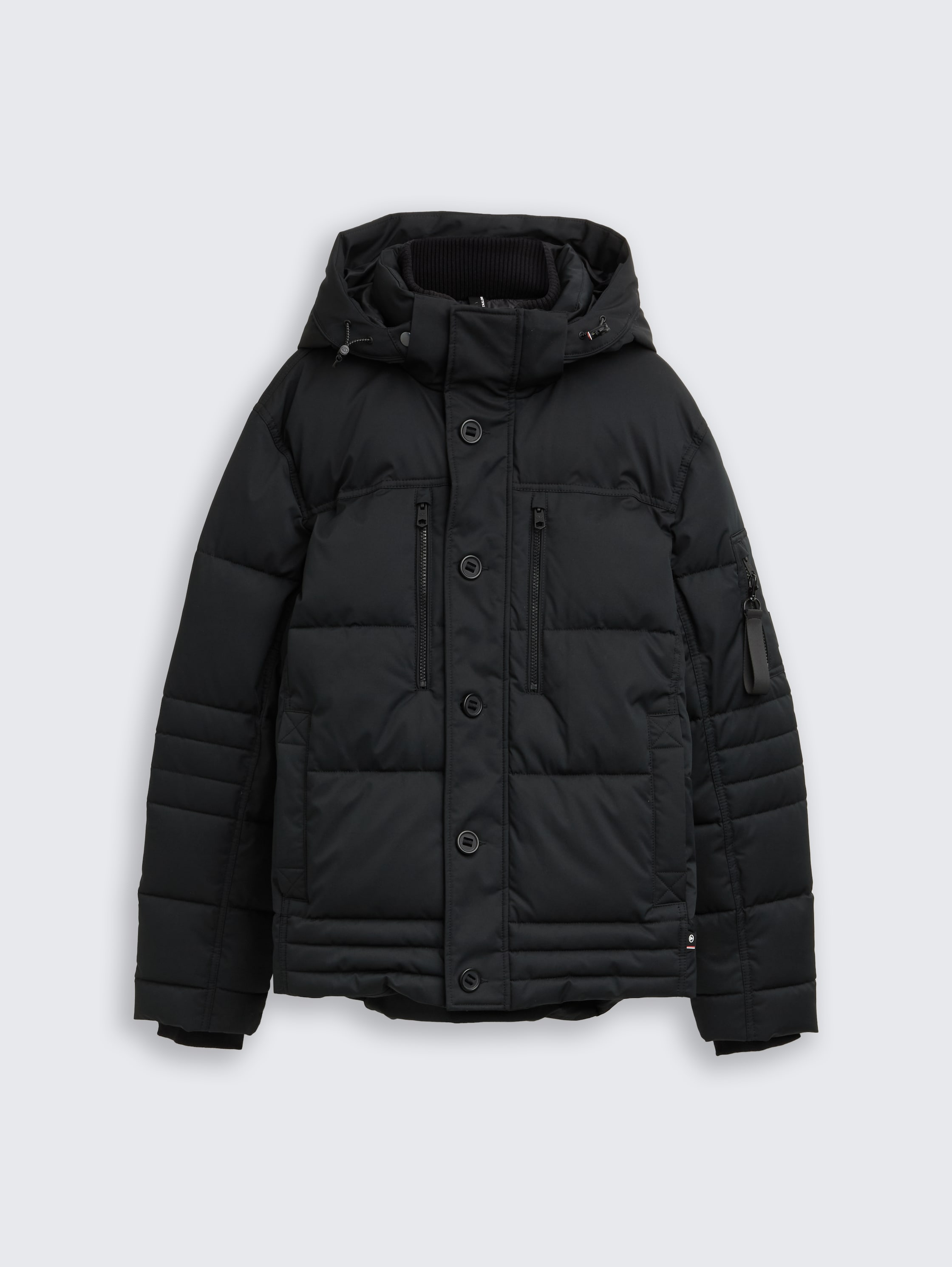 Puffer-Jacke mit abnehmbarer Kapuze - black - 