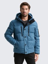 Veste tampon avec capuche amovible - real teal blue - Vue de face du modèle
