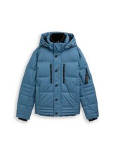 Nicht ausgewählt, Puffer-Jacke mit abnehmbarer Kapuze von , blau