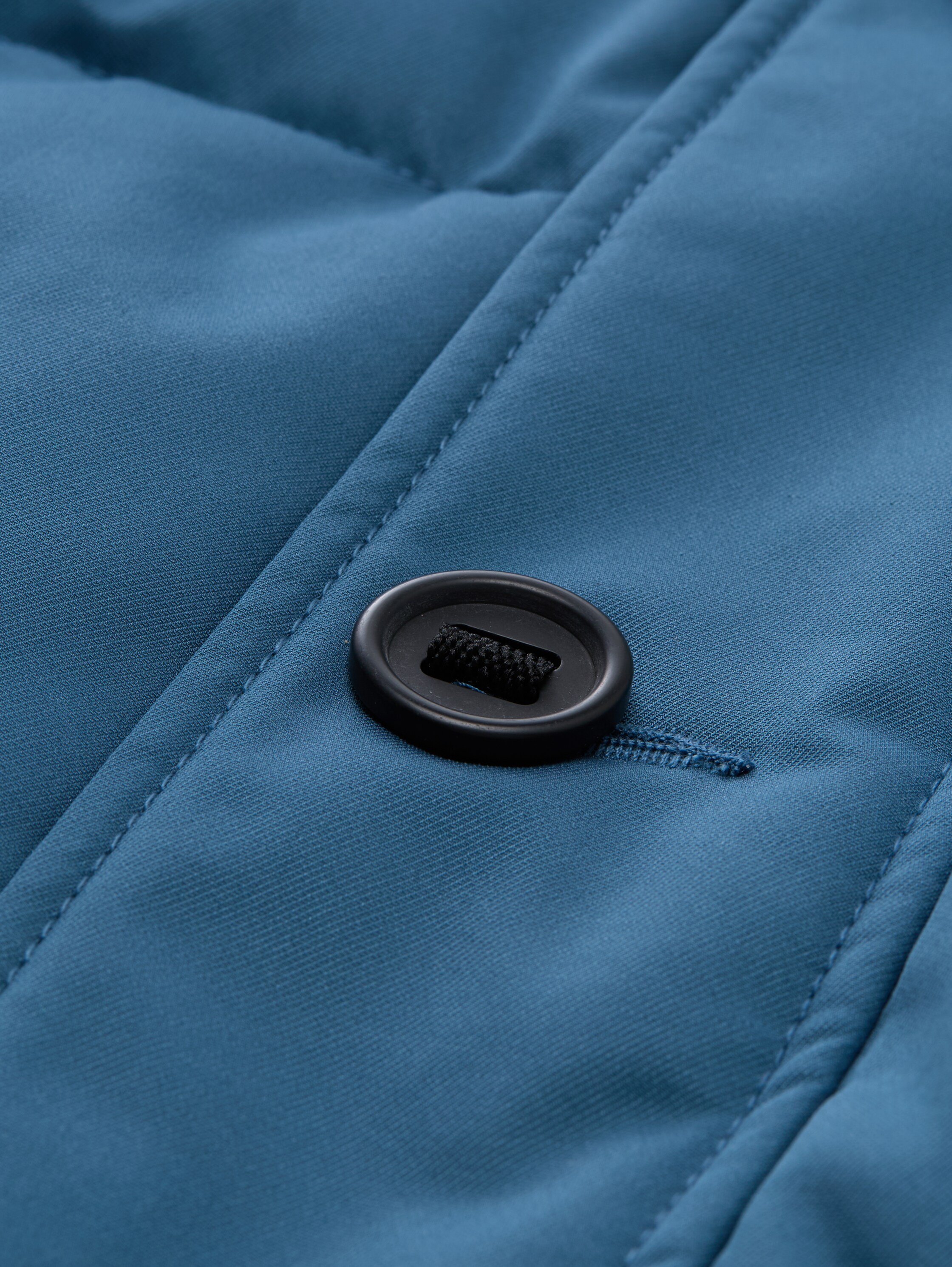 Pufferjas met afneembare capuchon - real teal blue - Detailaanzicht product