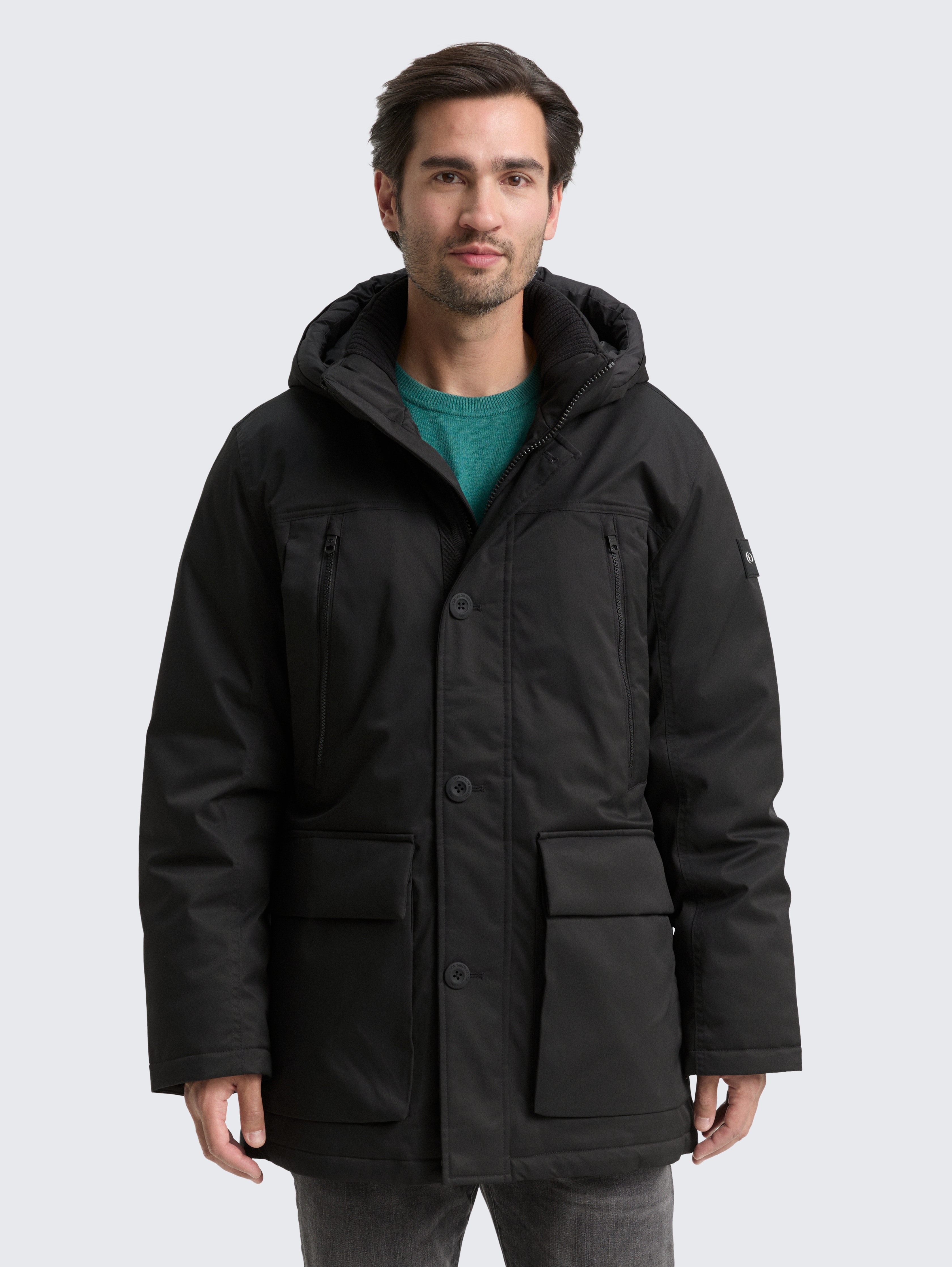 Arctic Parka mit abnehmbarer Kapuze von Men, Black